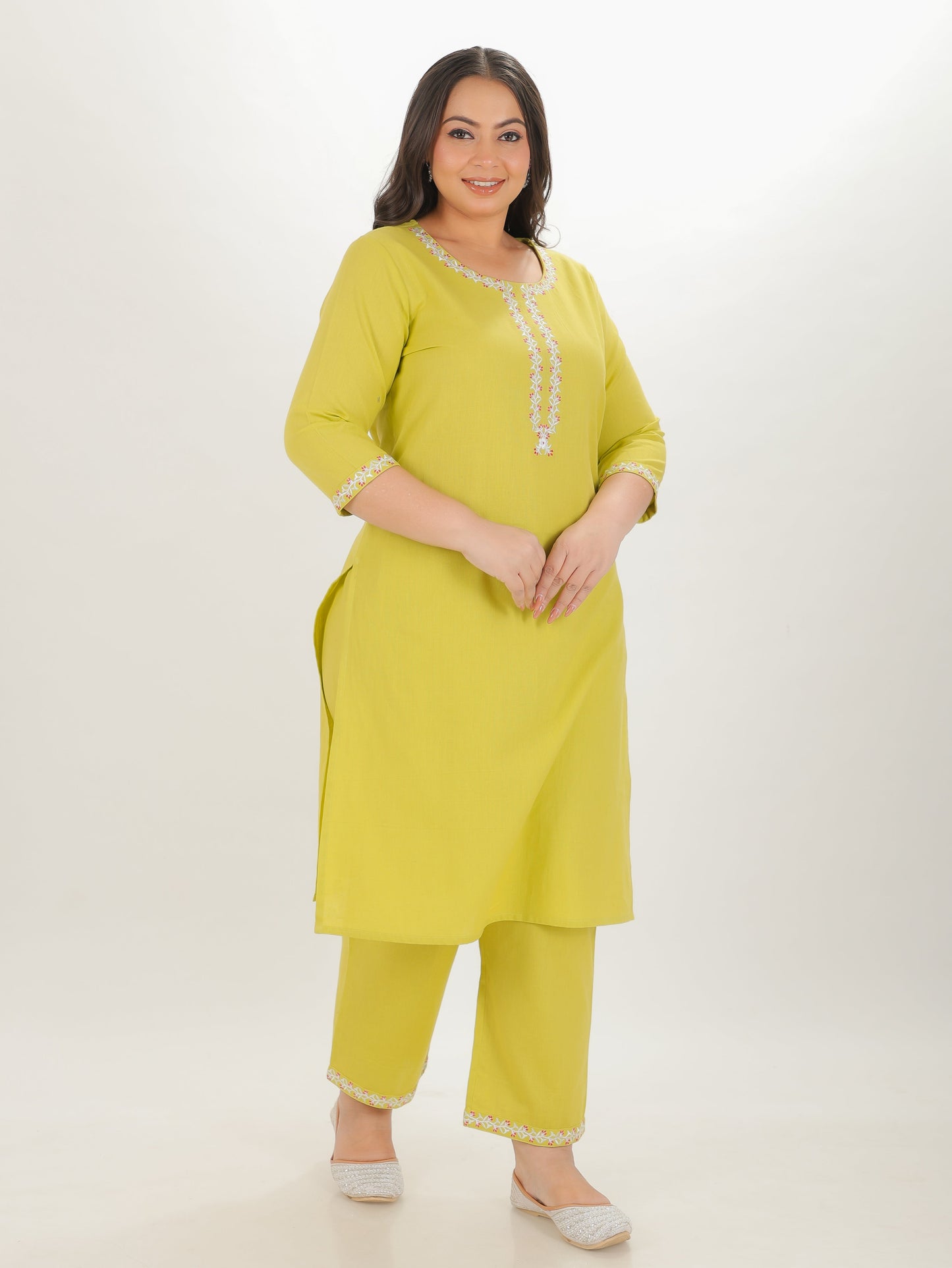 Linen Cotton Solid Kurta