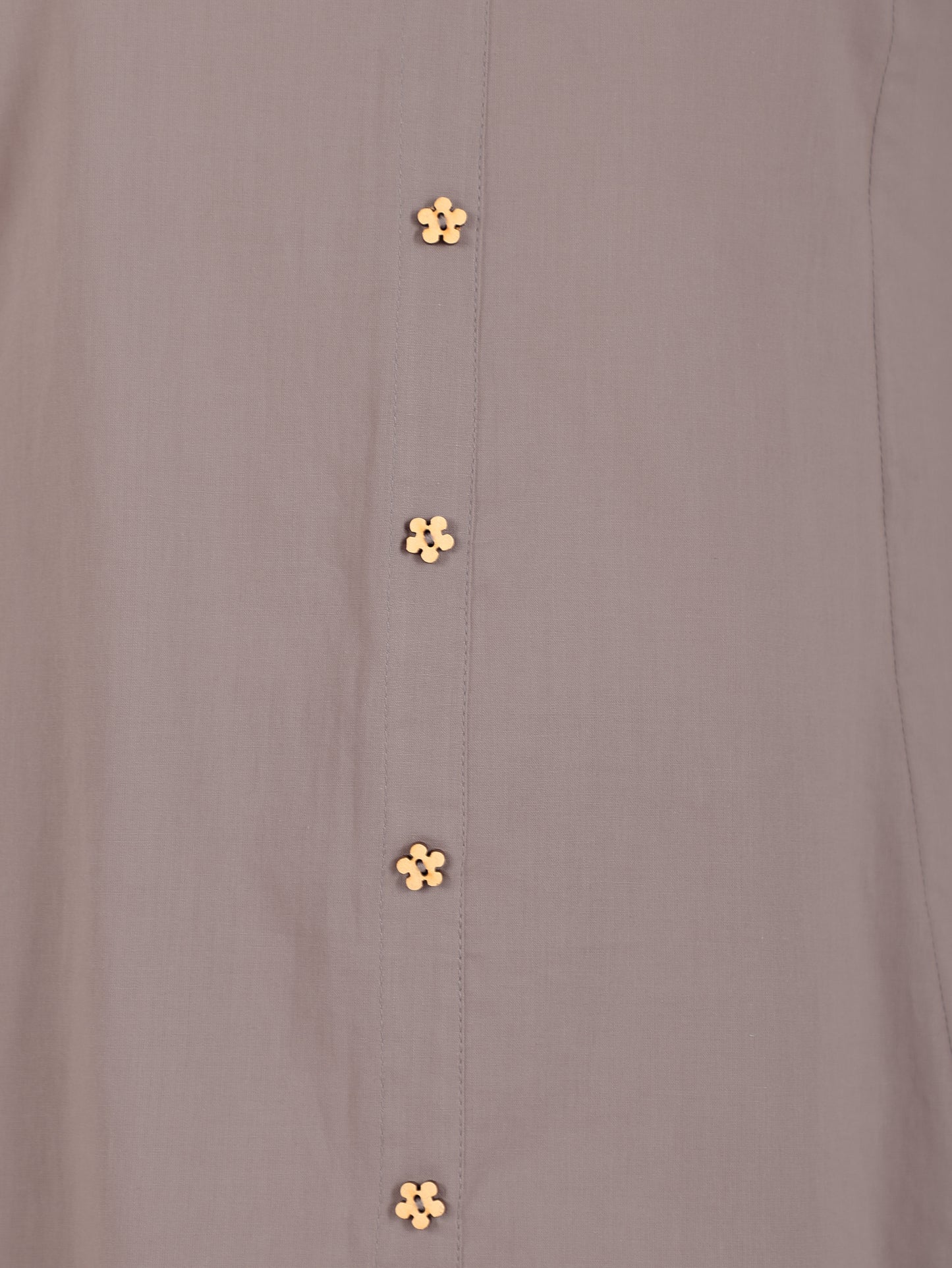 Soft Cotton Solid High Low Brown Kurta