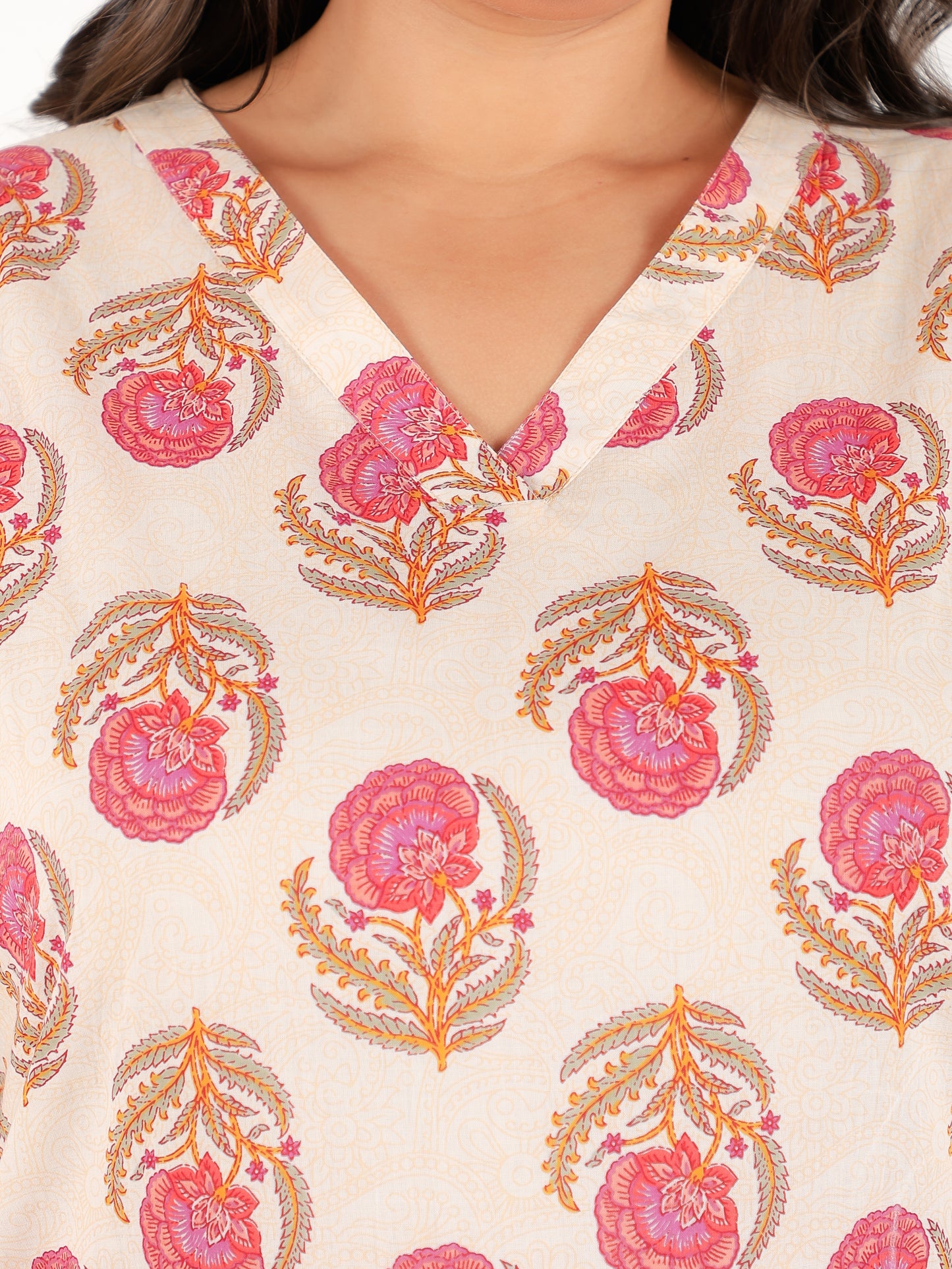 Soft Cotton Floral Kurta