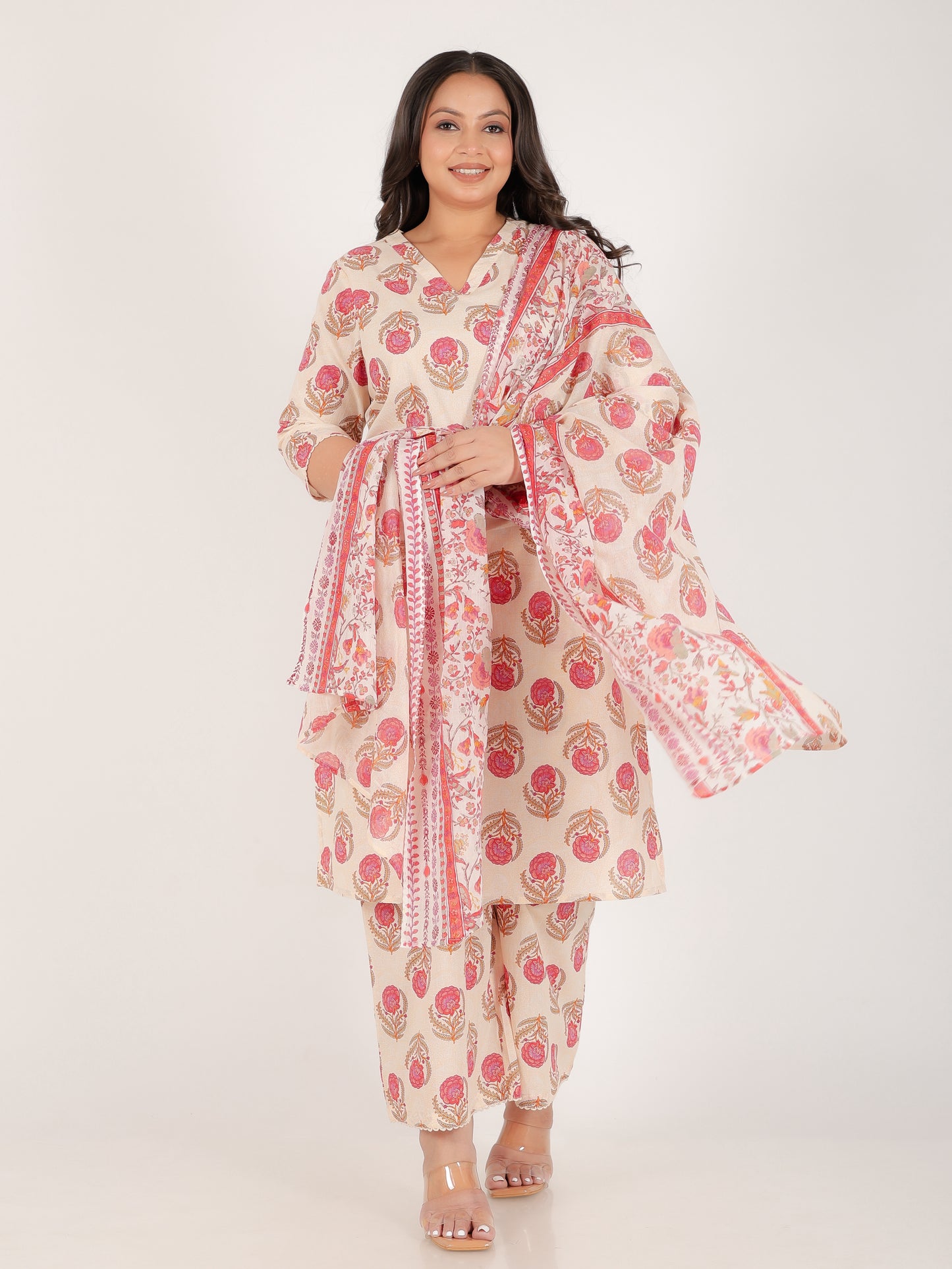 Soft Cotton Floral Kurta