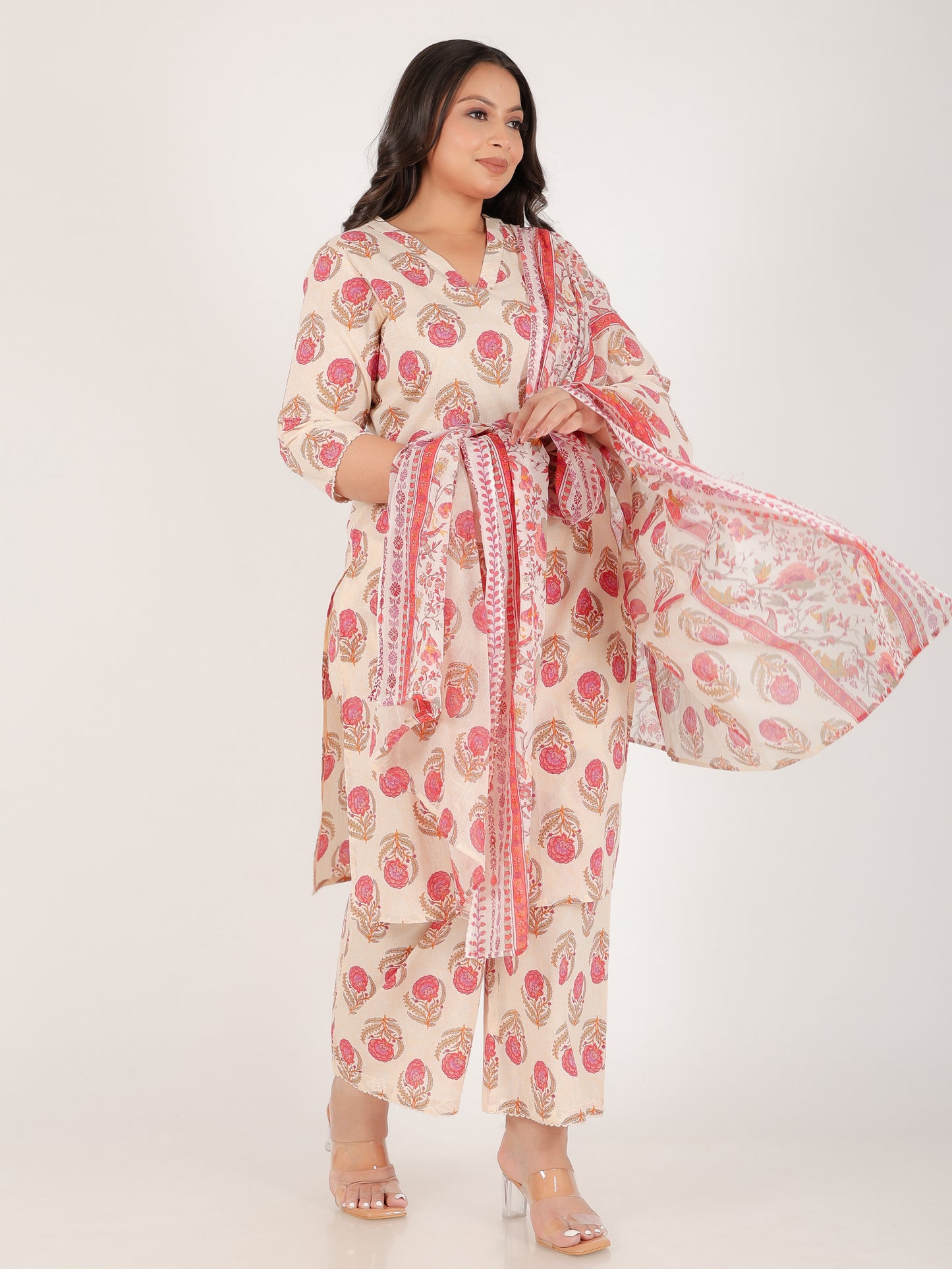 Soft Cotton Floral Kurta