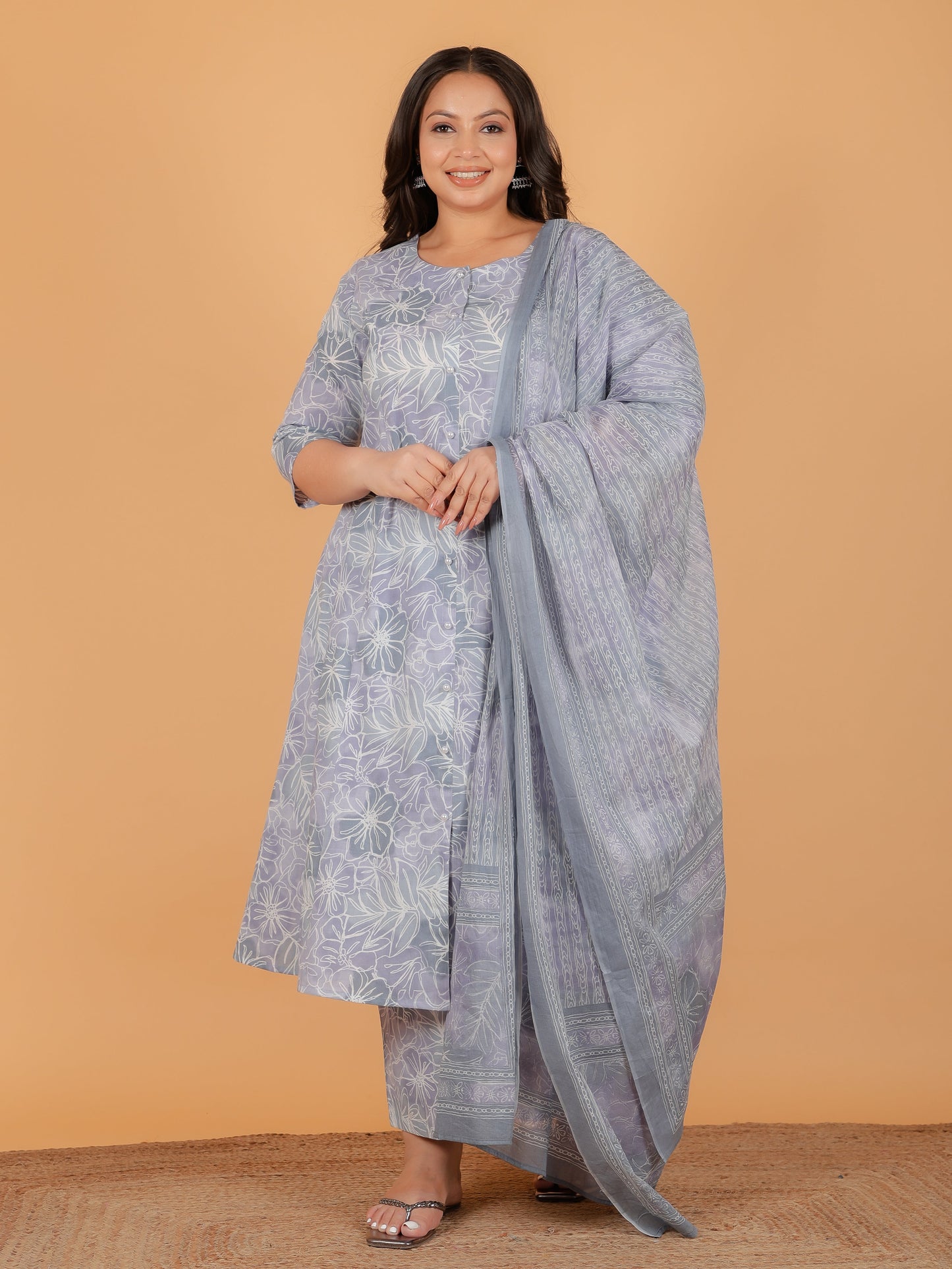 Soft Cotton Floral Kurta