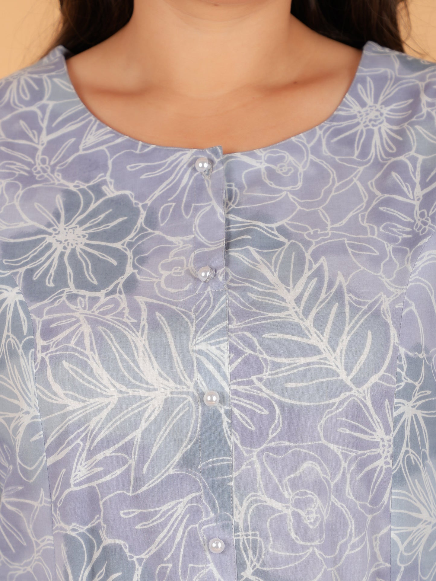 Soft Cotton Floral Kurta