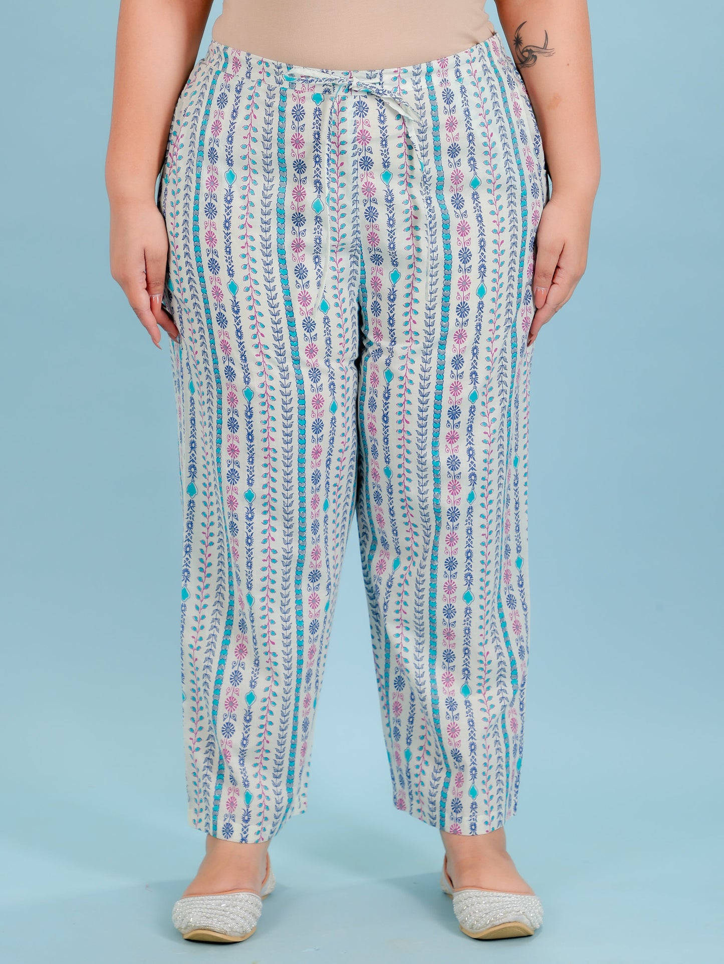 Soft Cotton Striped Pant