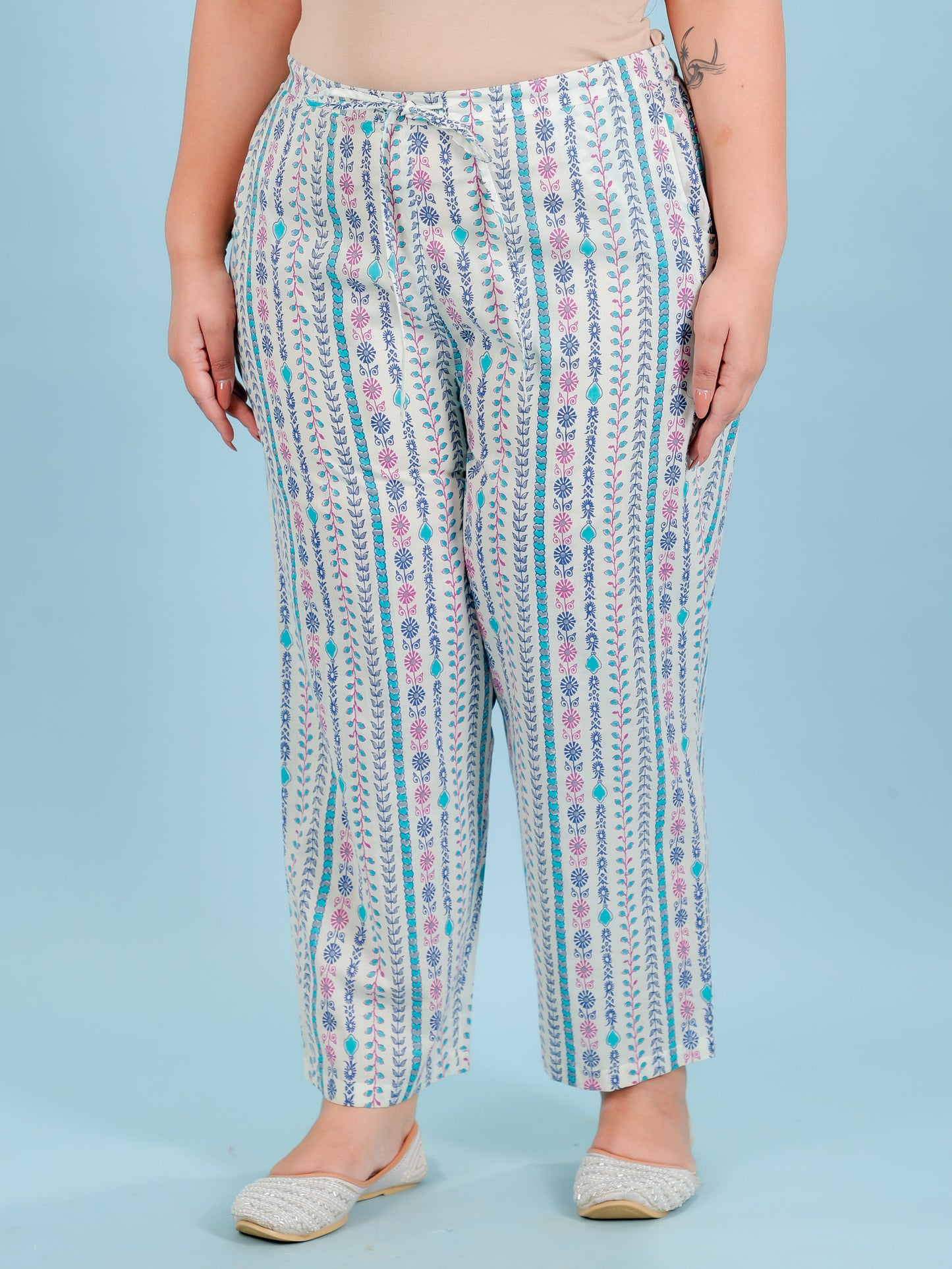 Soft Cotton Striped Pant