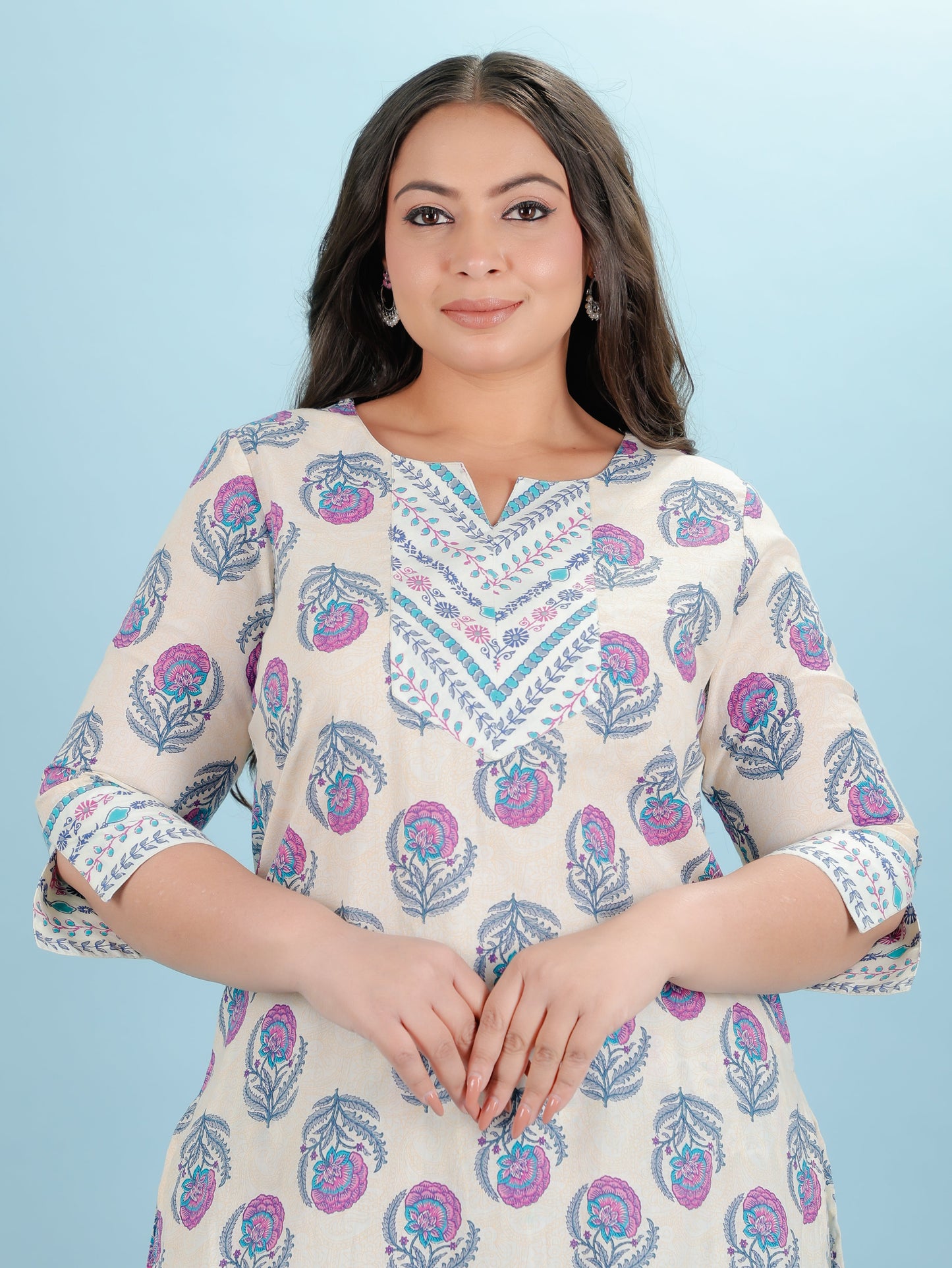 Soft Cotton Floral Kurta