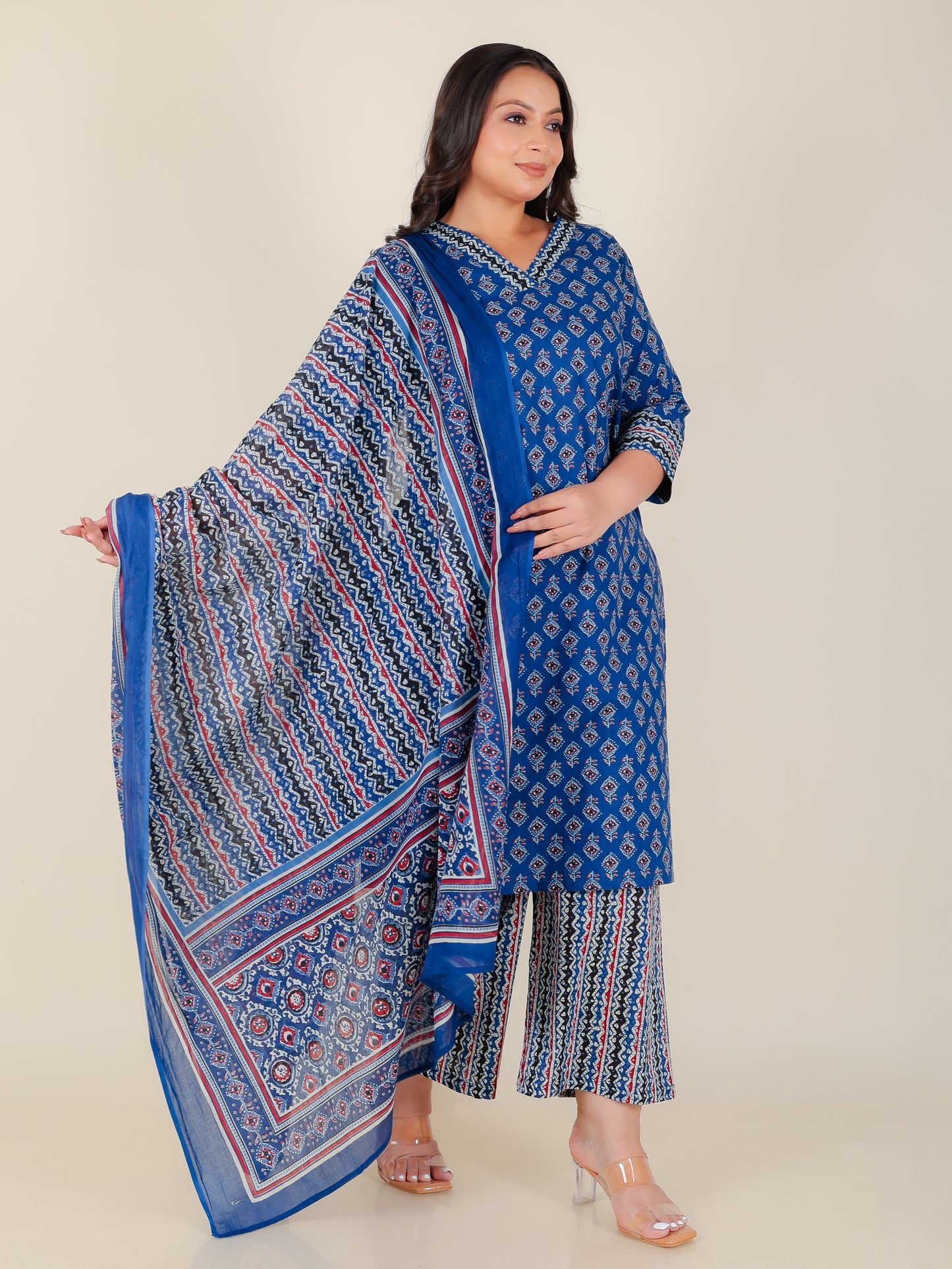 Voile Cotton Geometric Dupatta