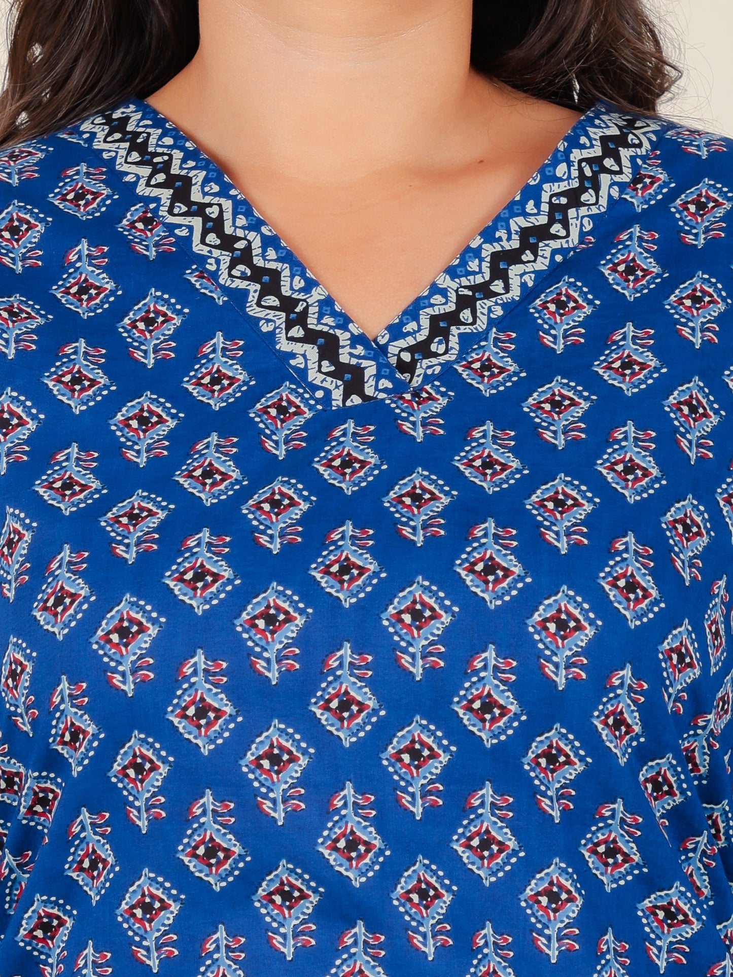 Soft Cotton Geometric Kurta