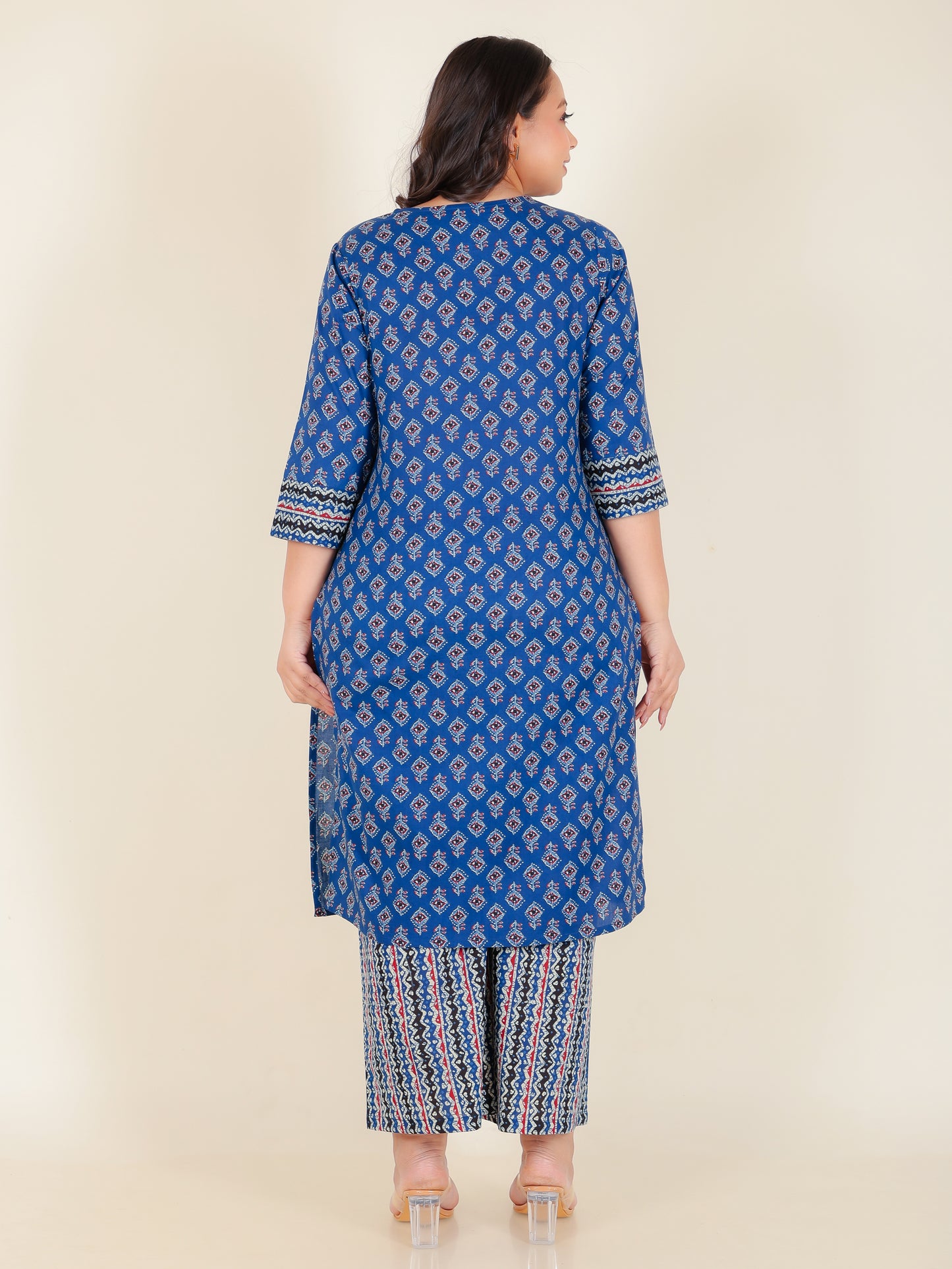 Soft Cotton Geometric Kurta