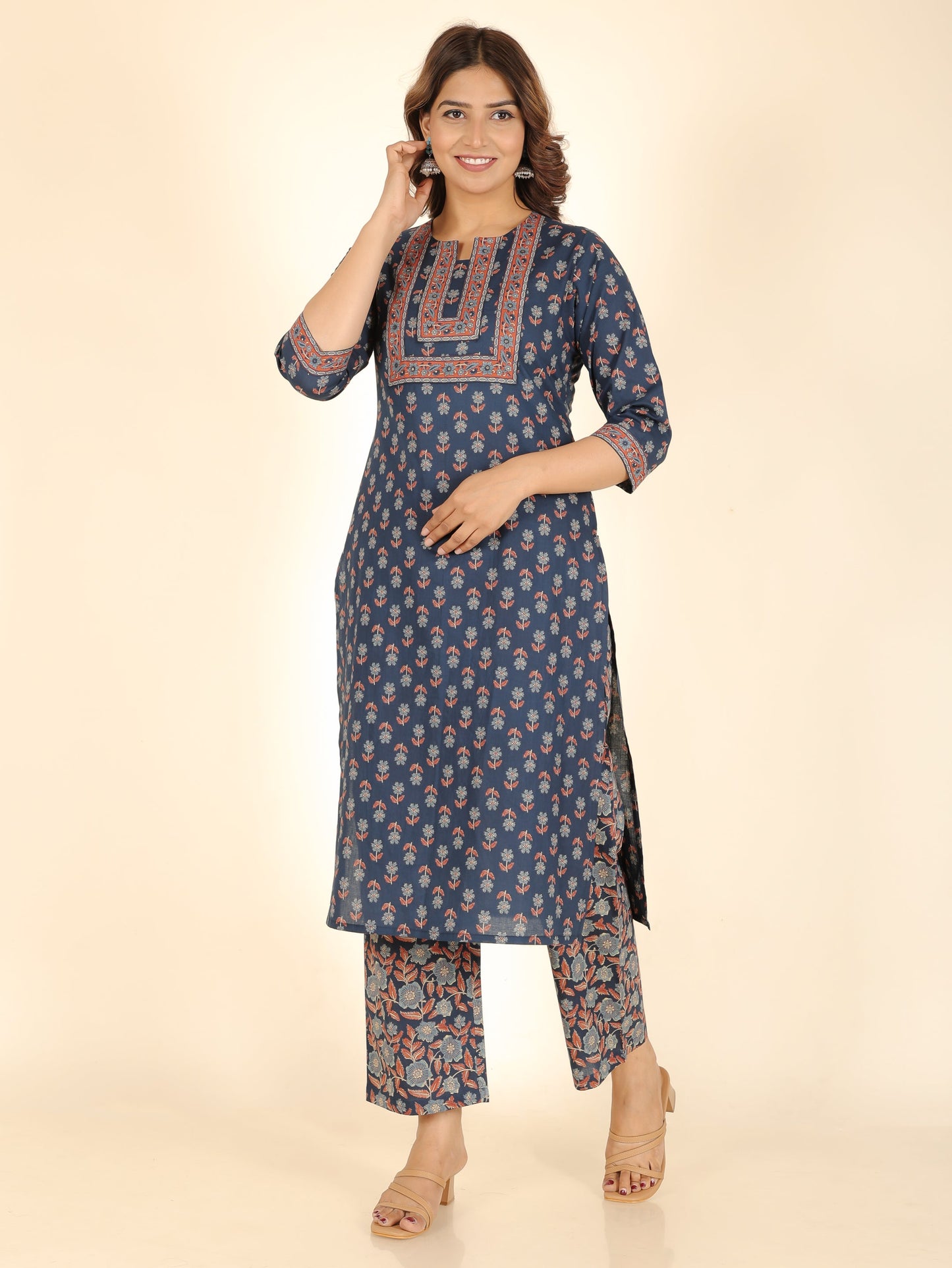 Soft Cotton Block Kurta