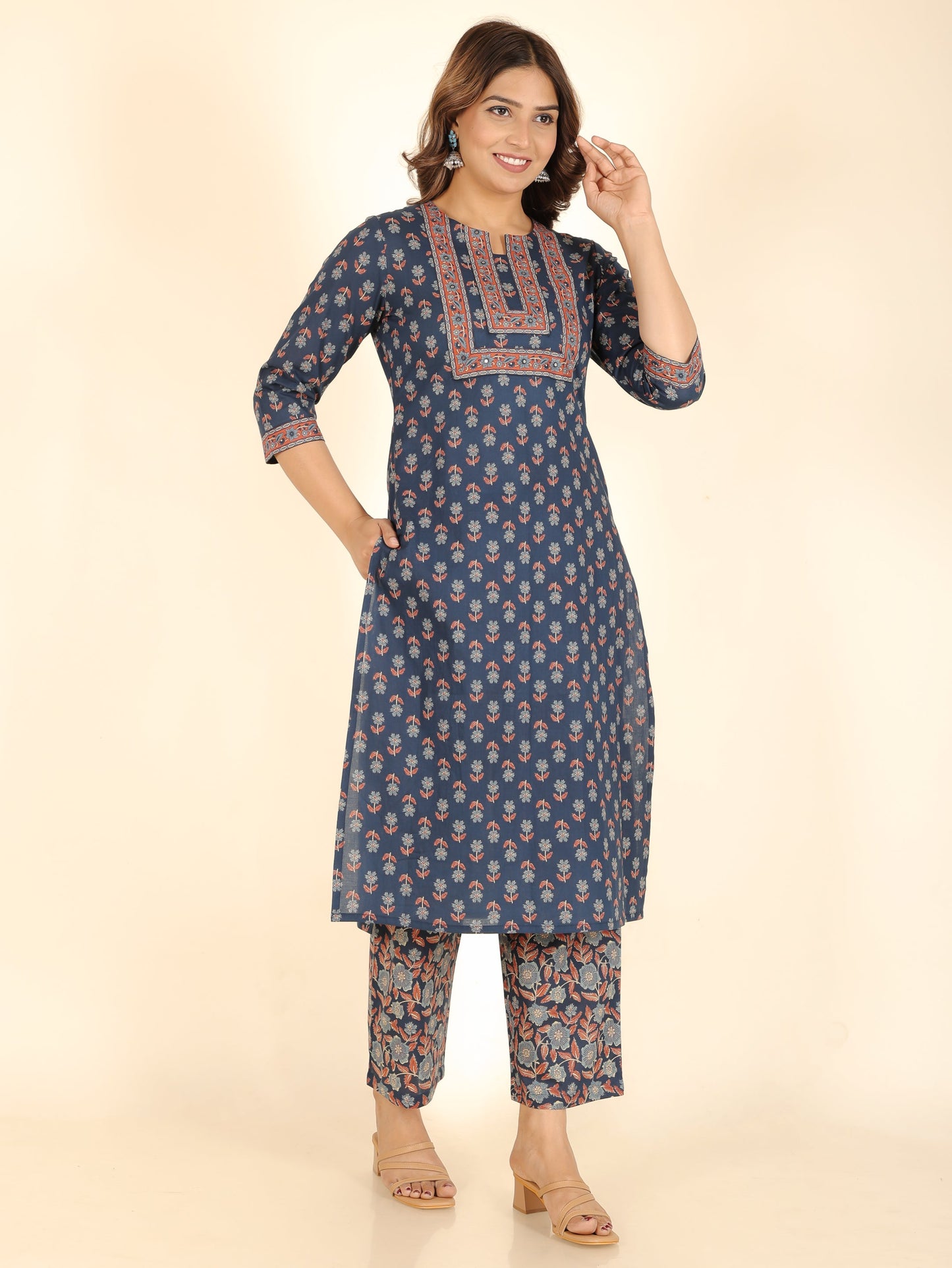 Soft Cotton Block Kurta