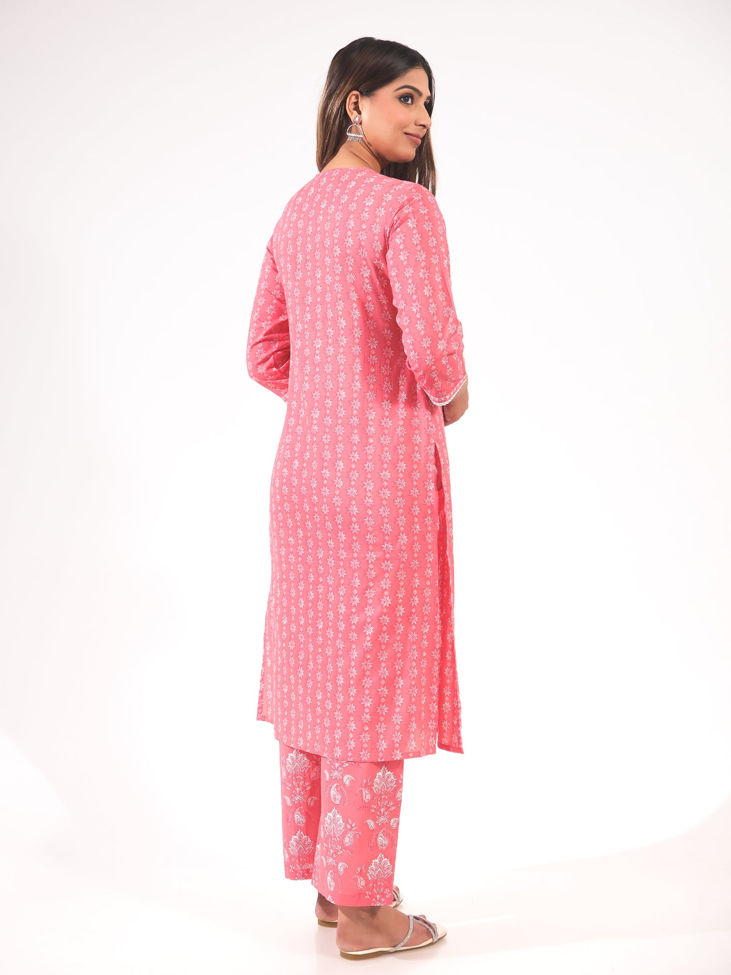 Soft Cotton Geometric Kurta