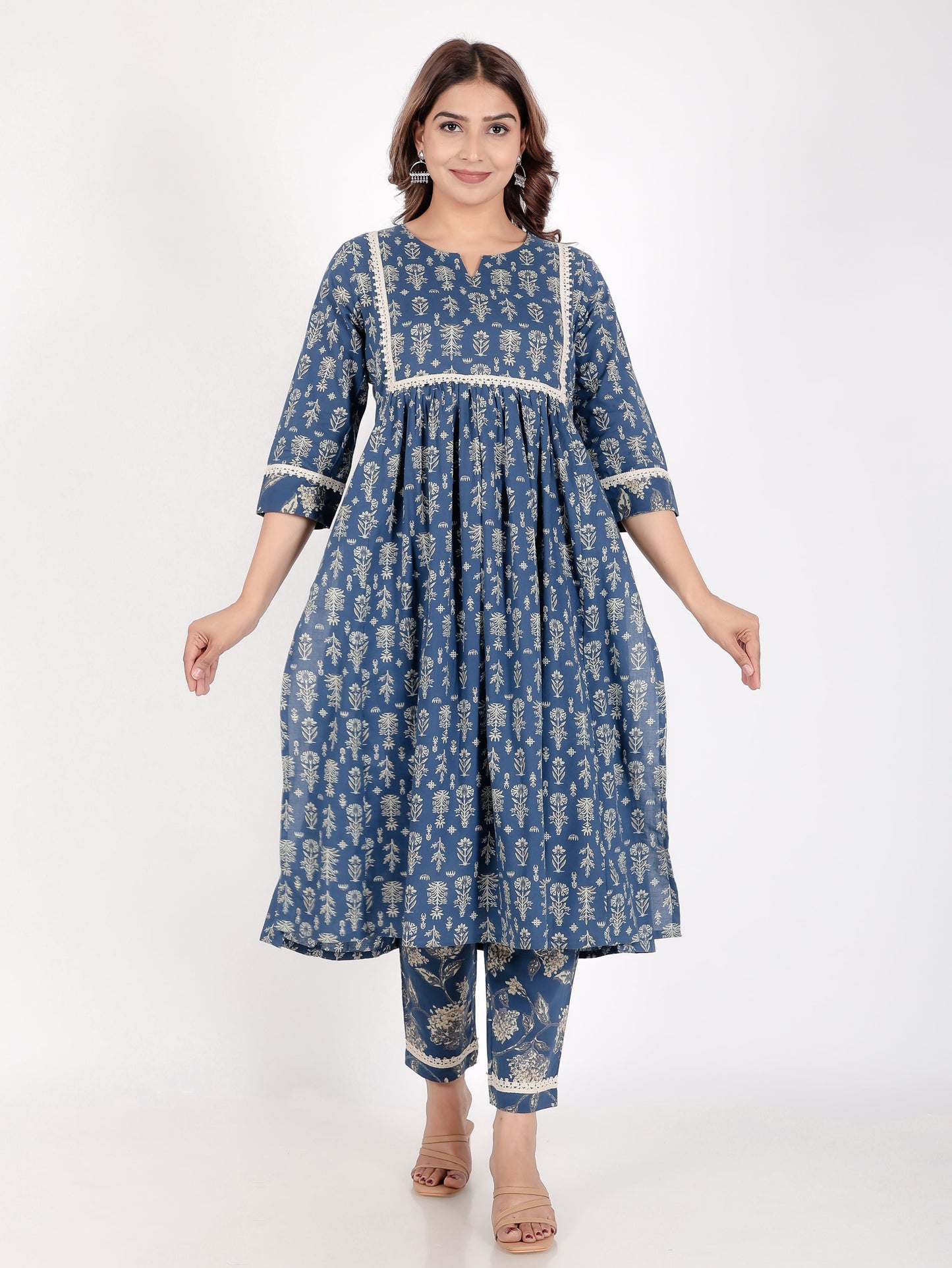 Soft Cotton Floral Kurta