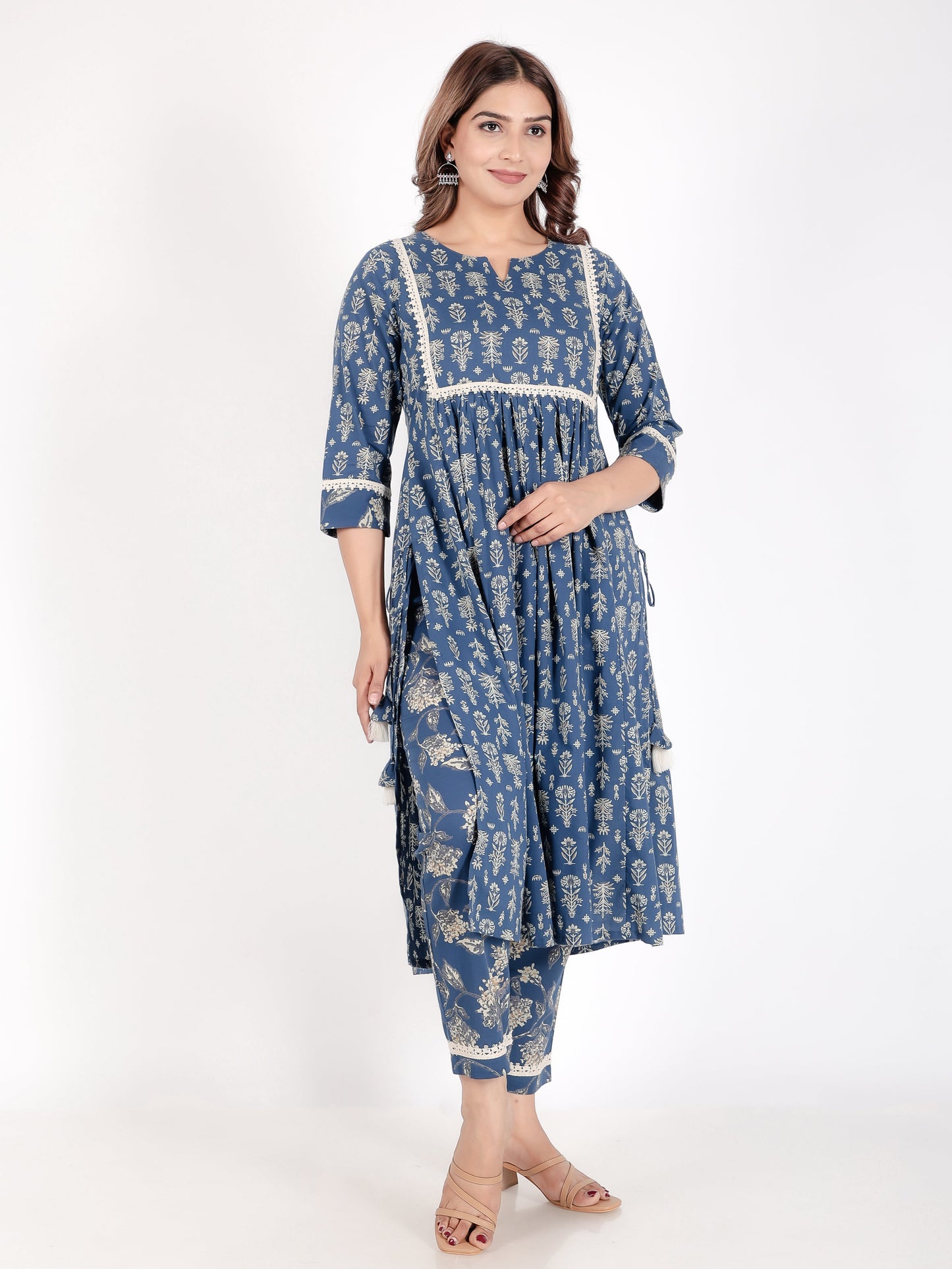 Soft Cotton Floral Kurta