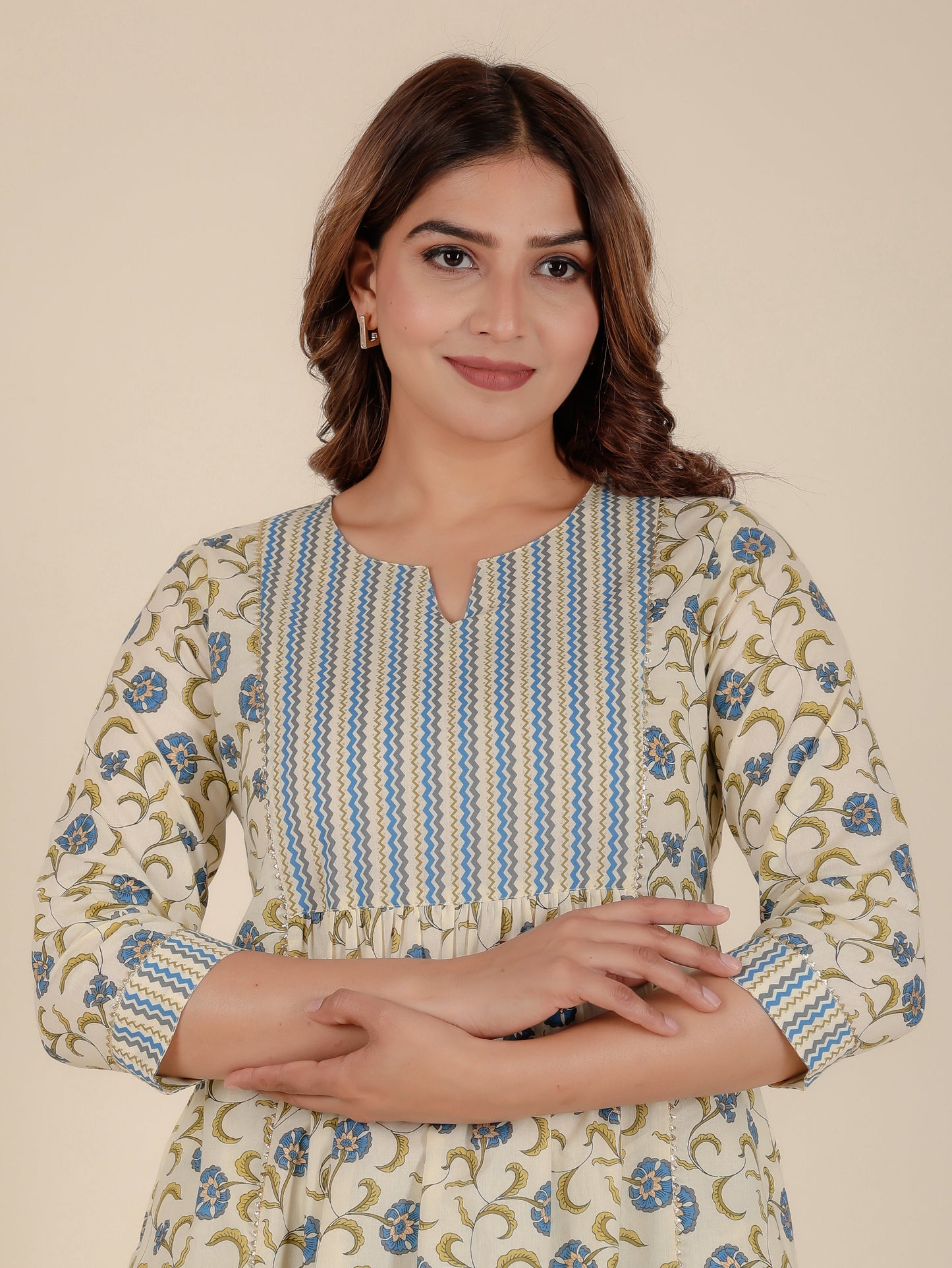 Soft Cotton Floral Kurta