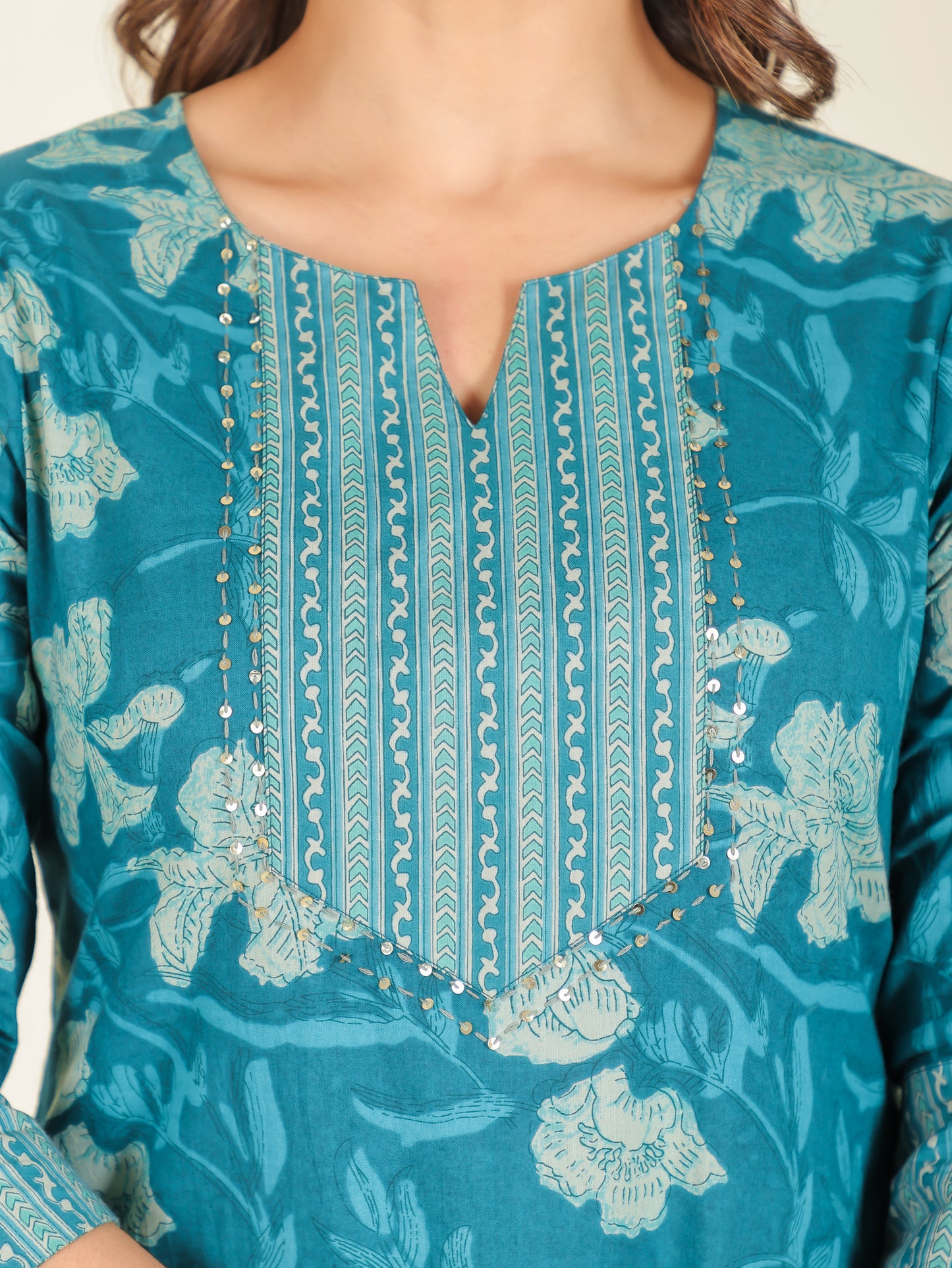 Soft Cotton Floral Kurta