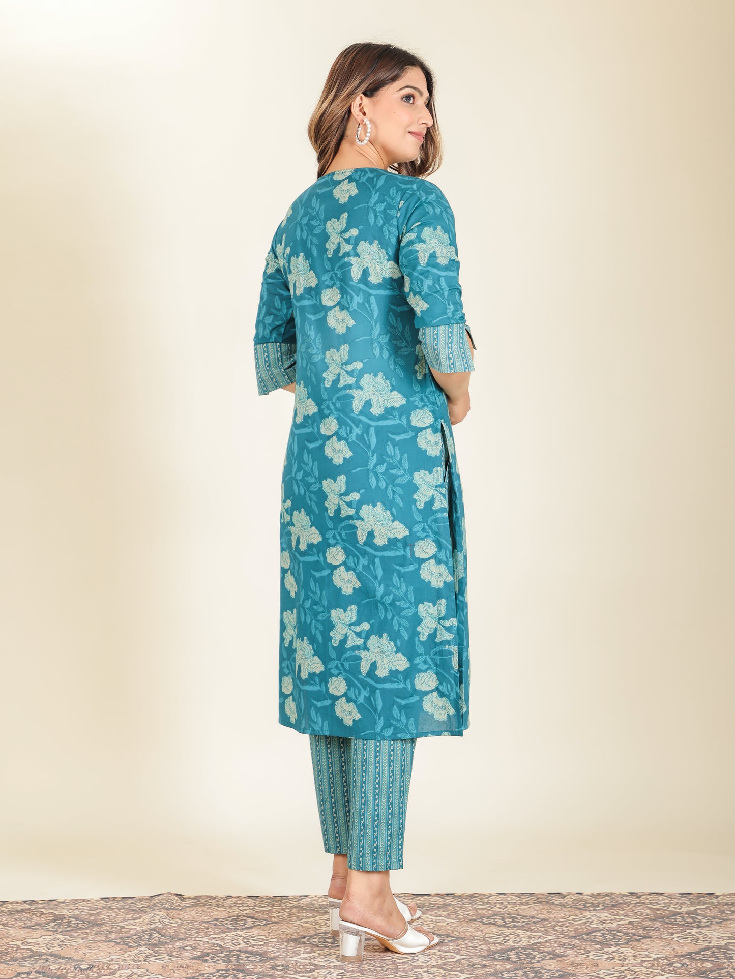 Soft Cotton Floral Kurta