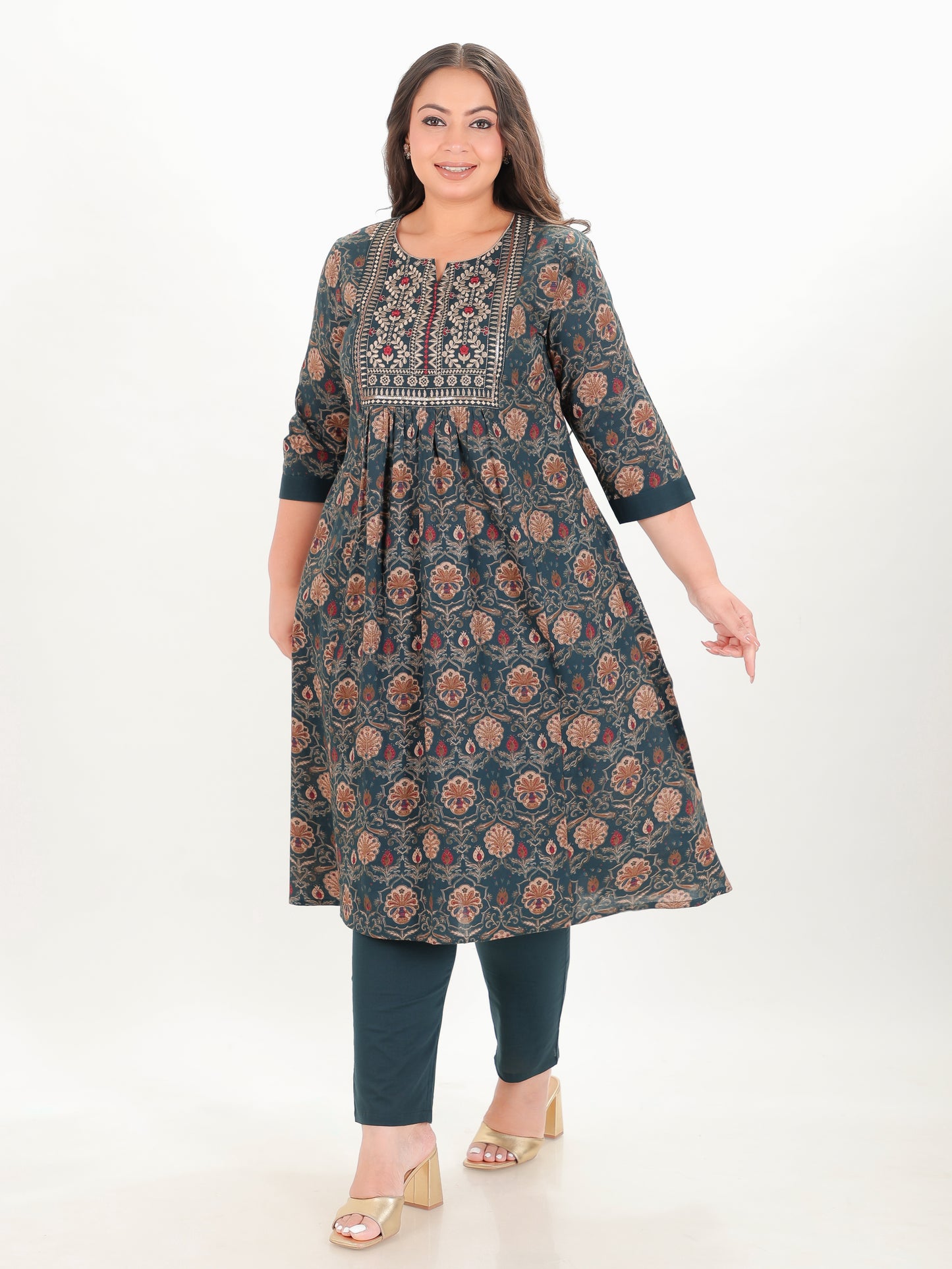 Soft Cotton Floral Kurta