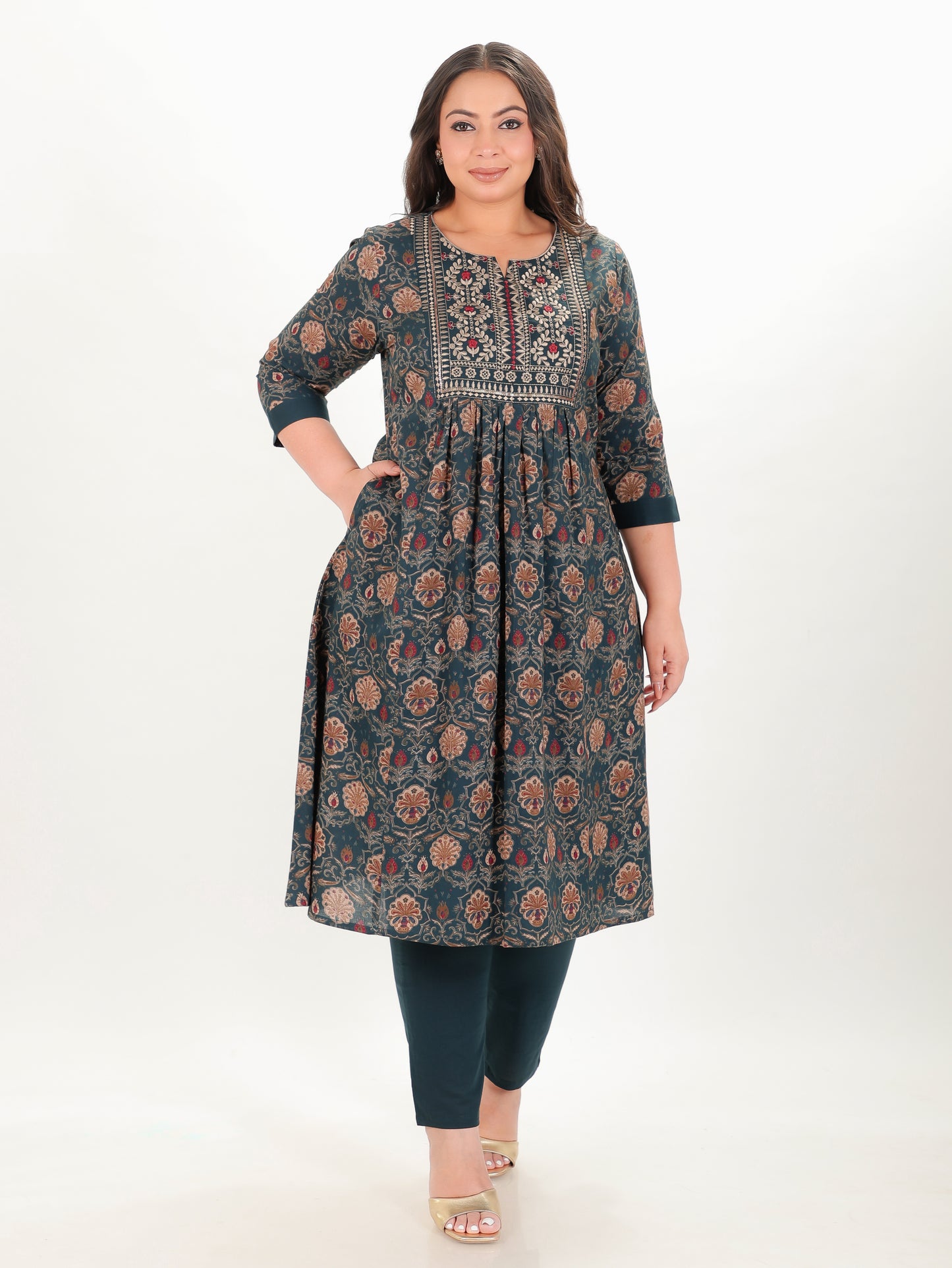 Soft Cotton Floral Kurta