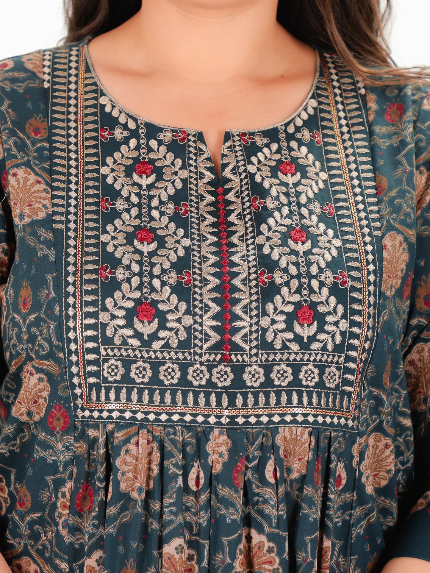 Soft Cotton Floral Kurta