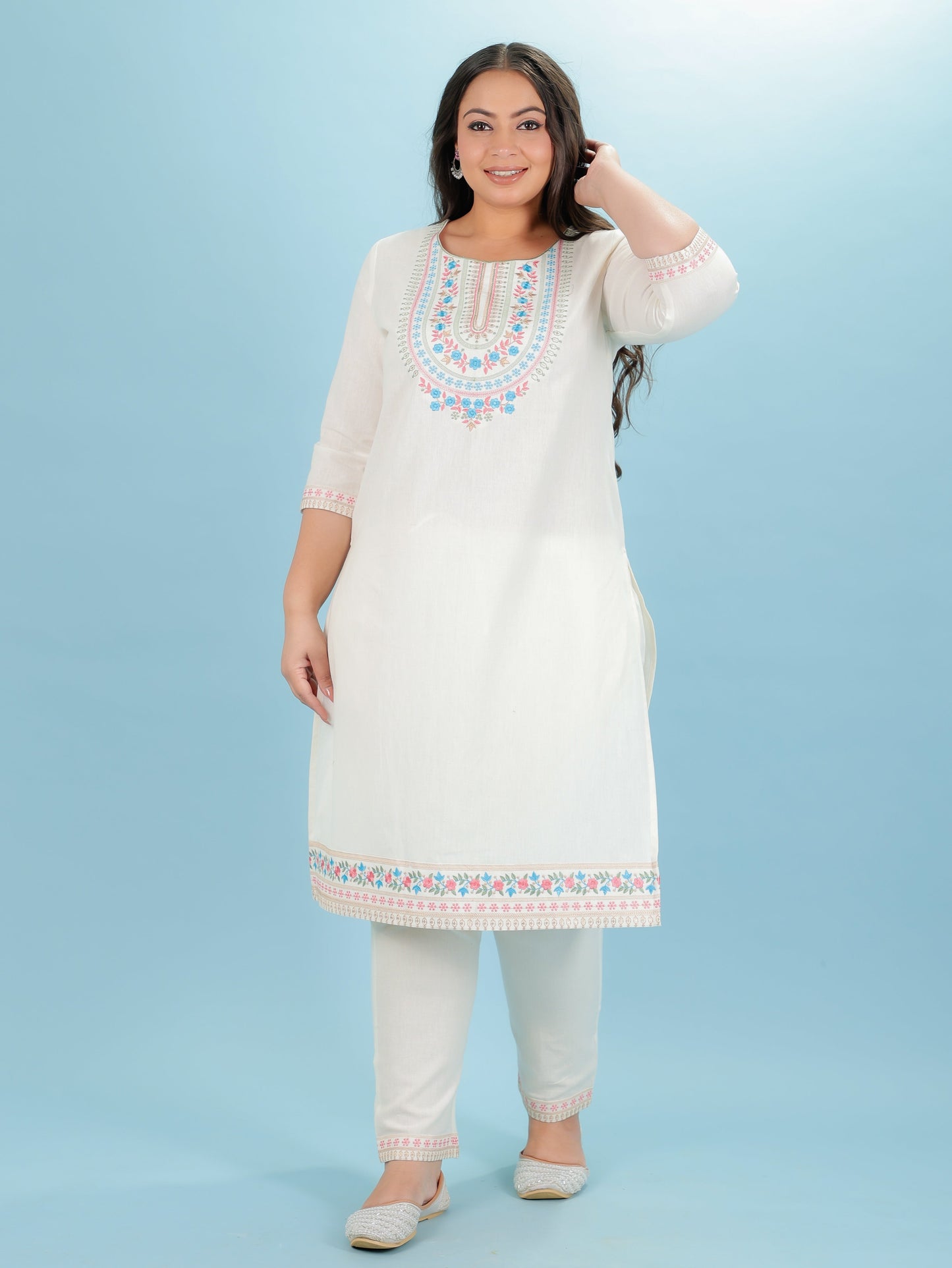 Linen Cotton Solid Kurta