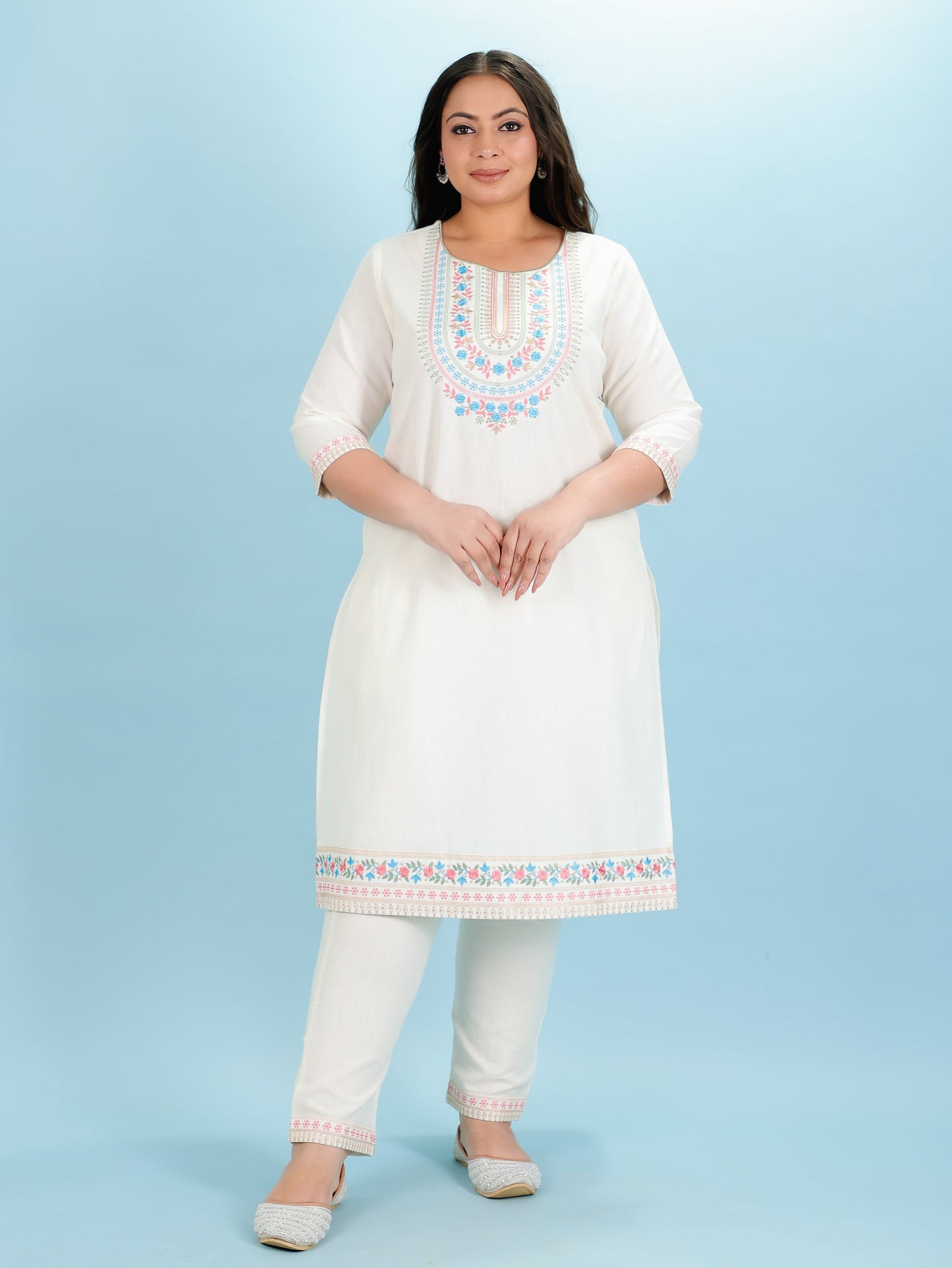 Linen Cotton Solid Kurta