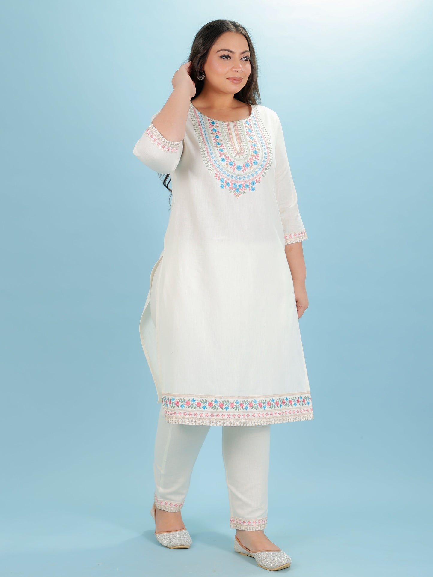 Linen Cotton Solid Kurta