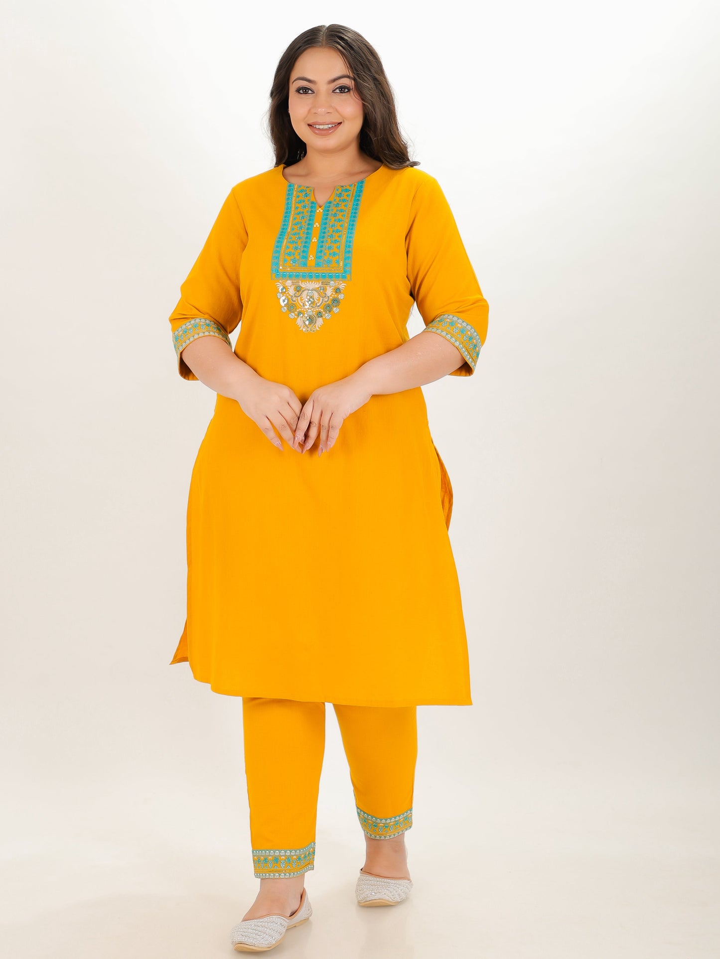 Linen Cotton Solid Kurta