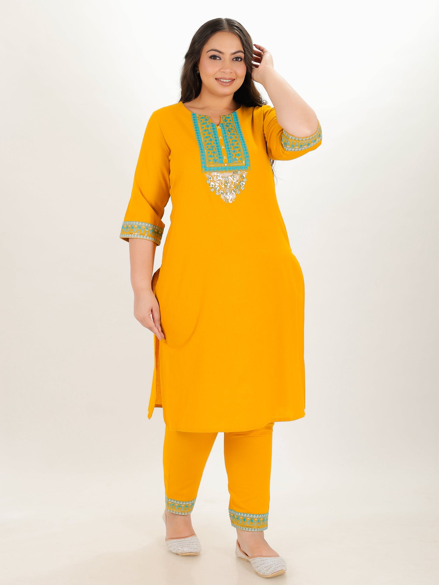 Linen Cotton Solid Kurta