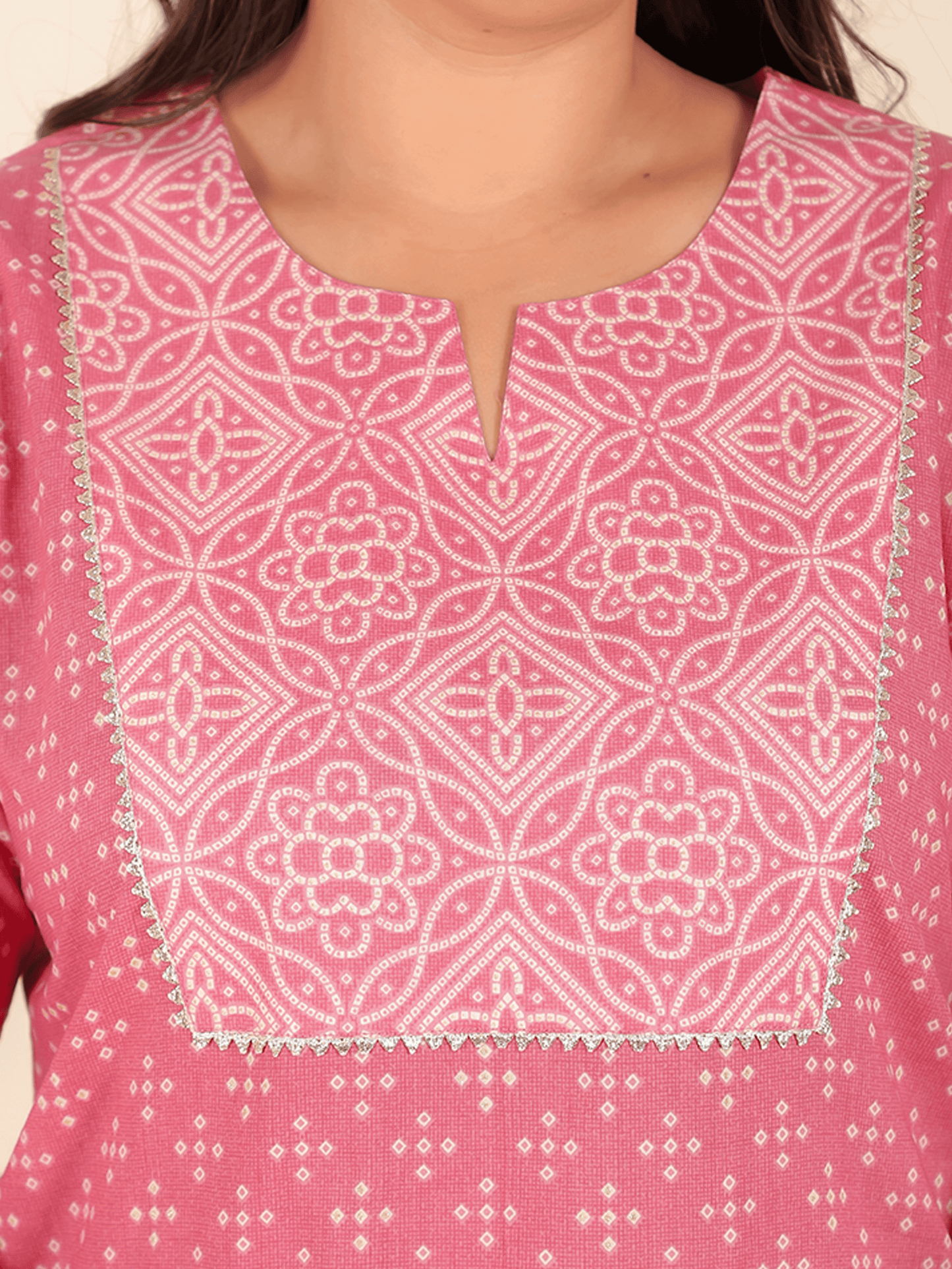 Soft Cotton Bandhani Kurta