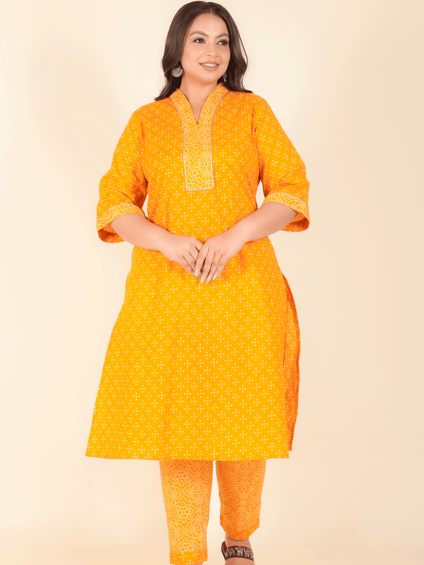 Soft Cotton Bandhani Kurta