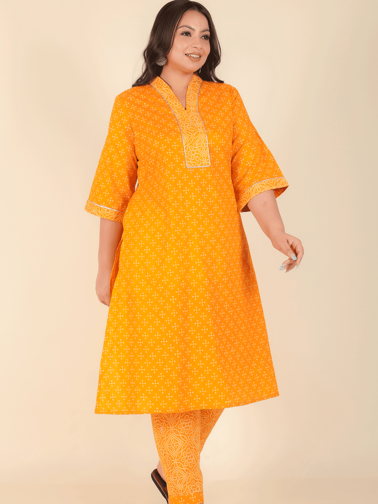 Soft Cotton Bandhani Kurta