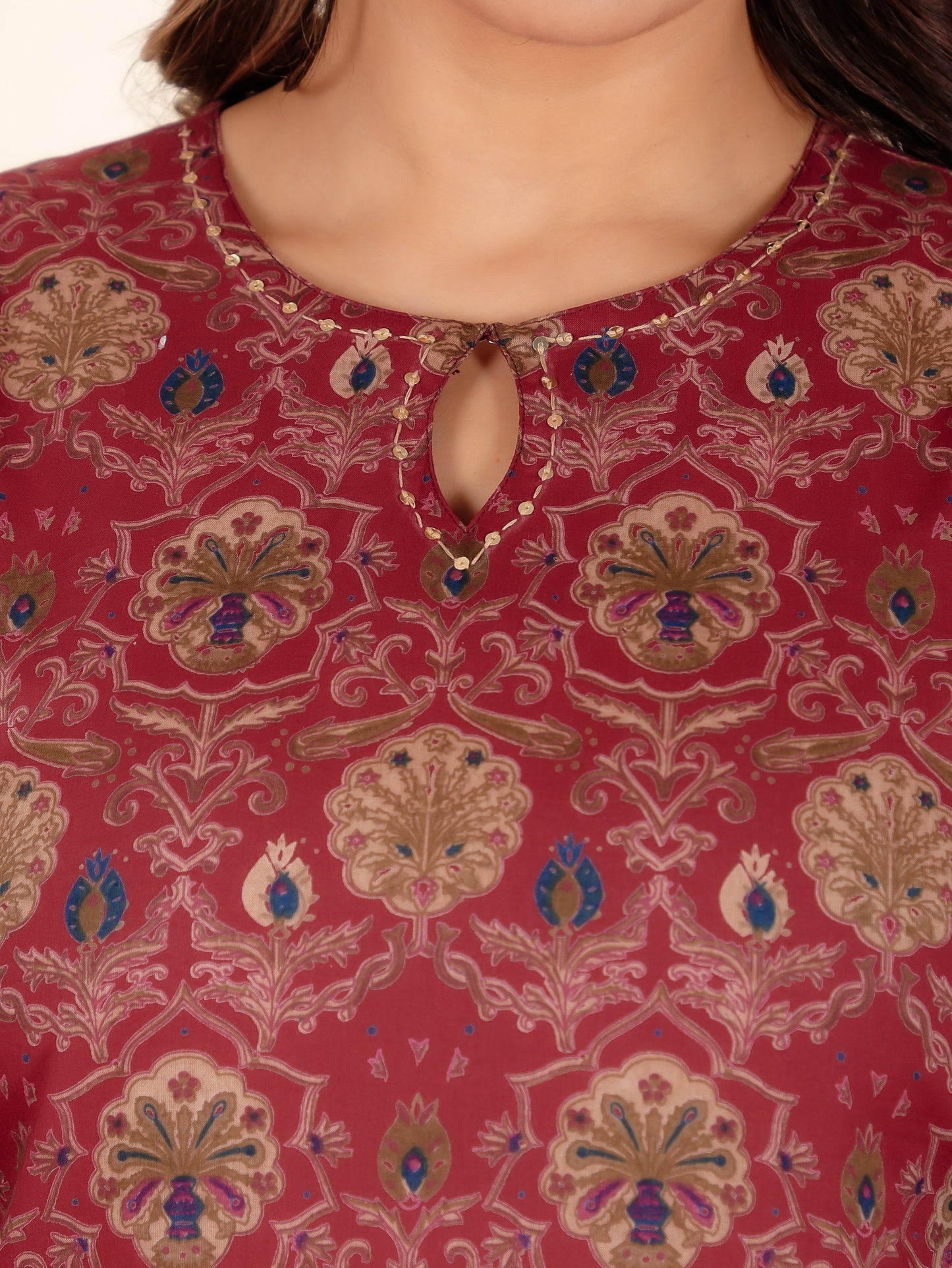 Soft Cotton Floral Kurta