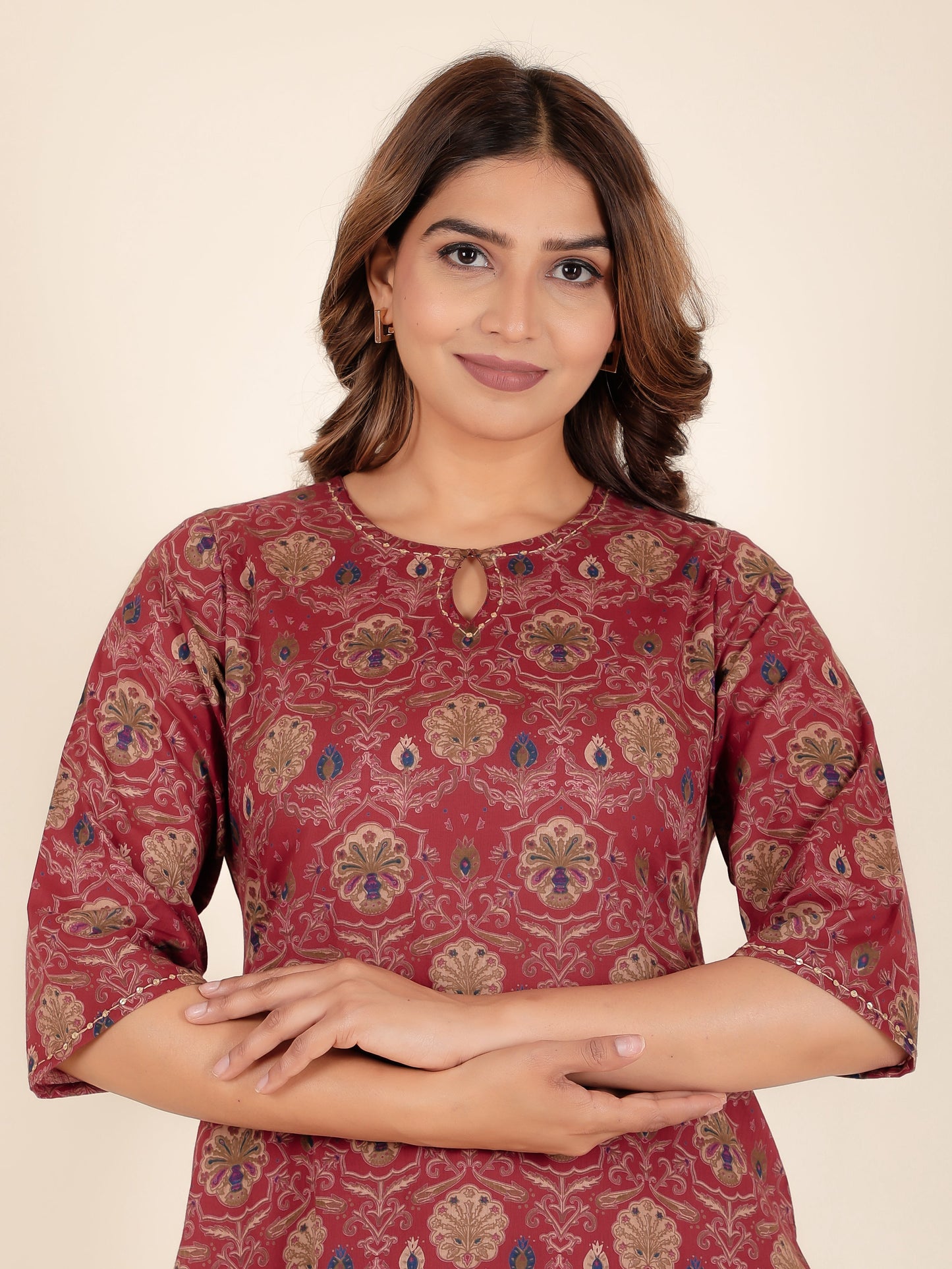 Soft Cotton Floral Kurta