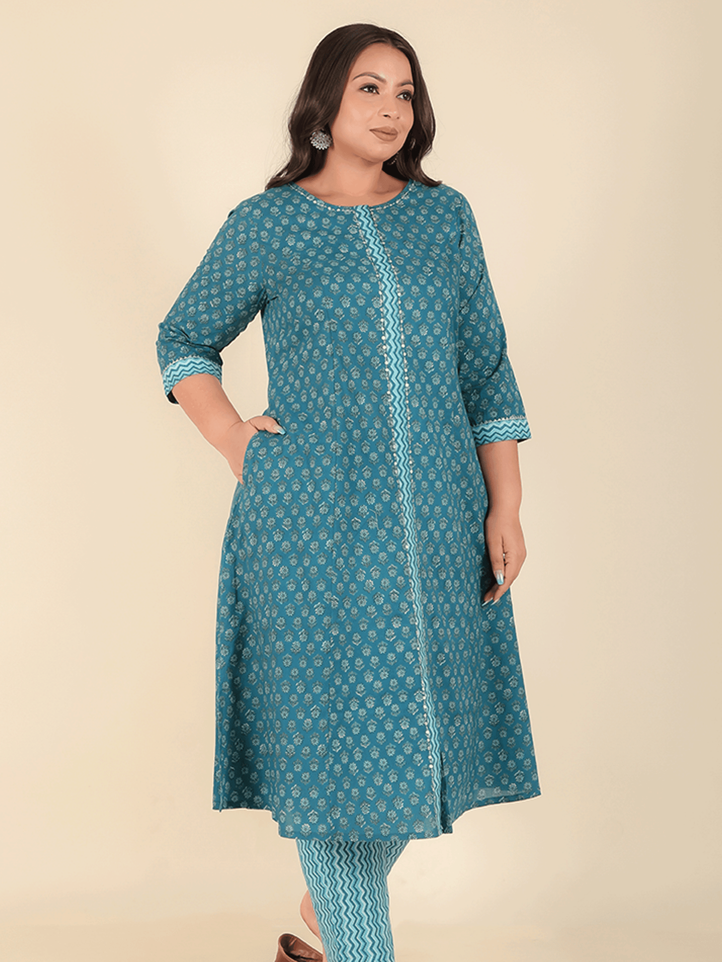 Soft Cotton Block Kurta