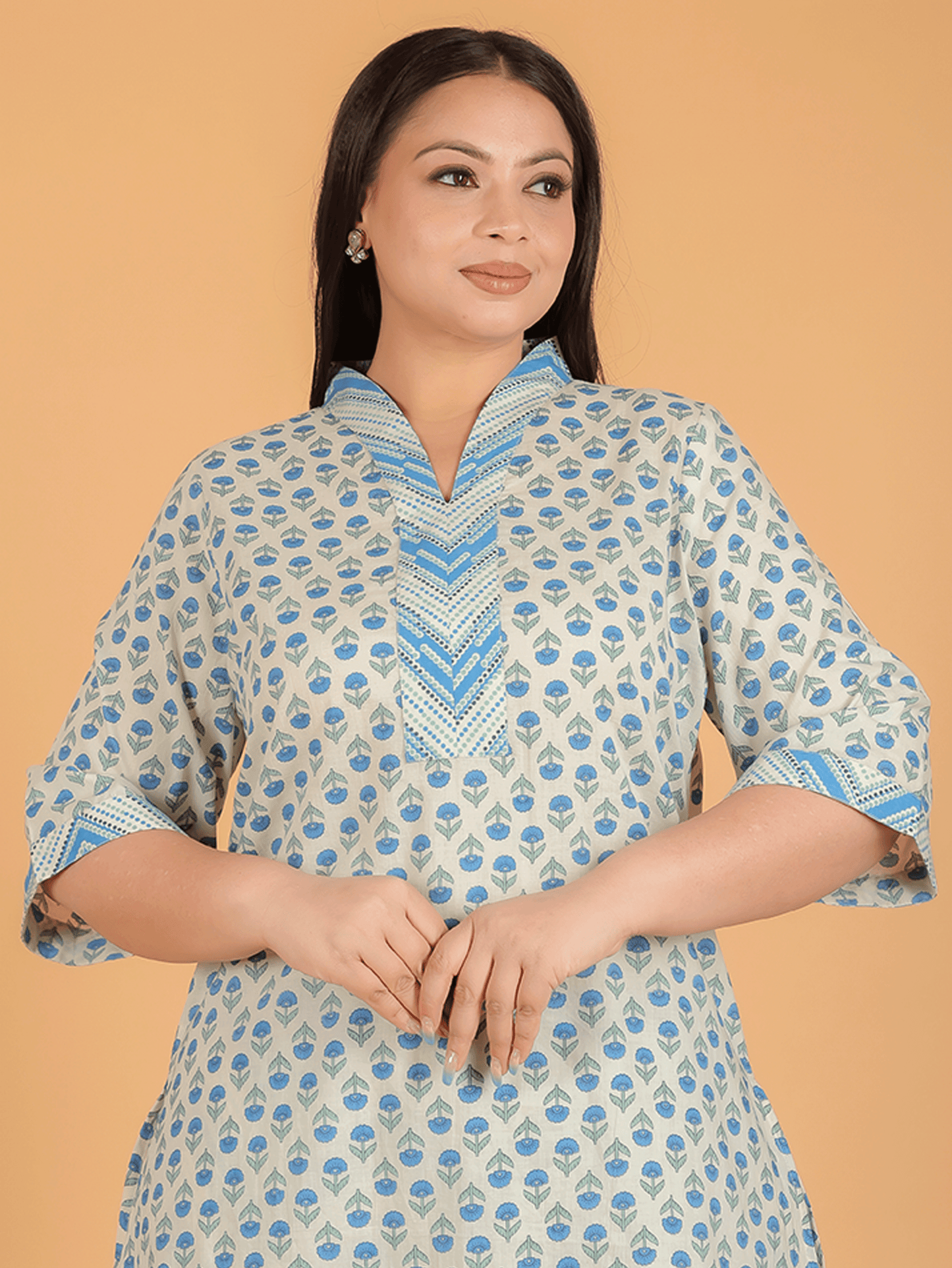 Soft Cotton Block Kurta