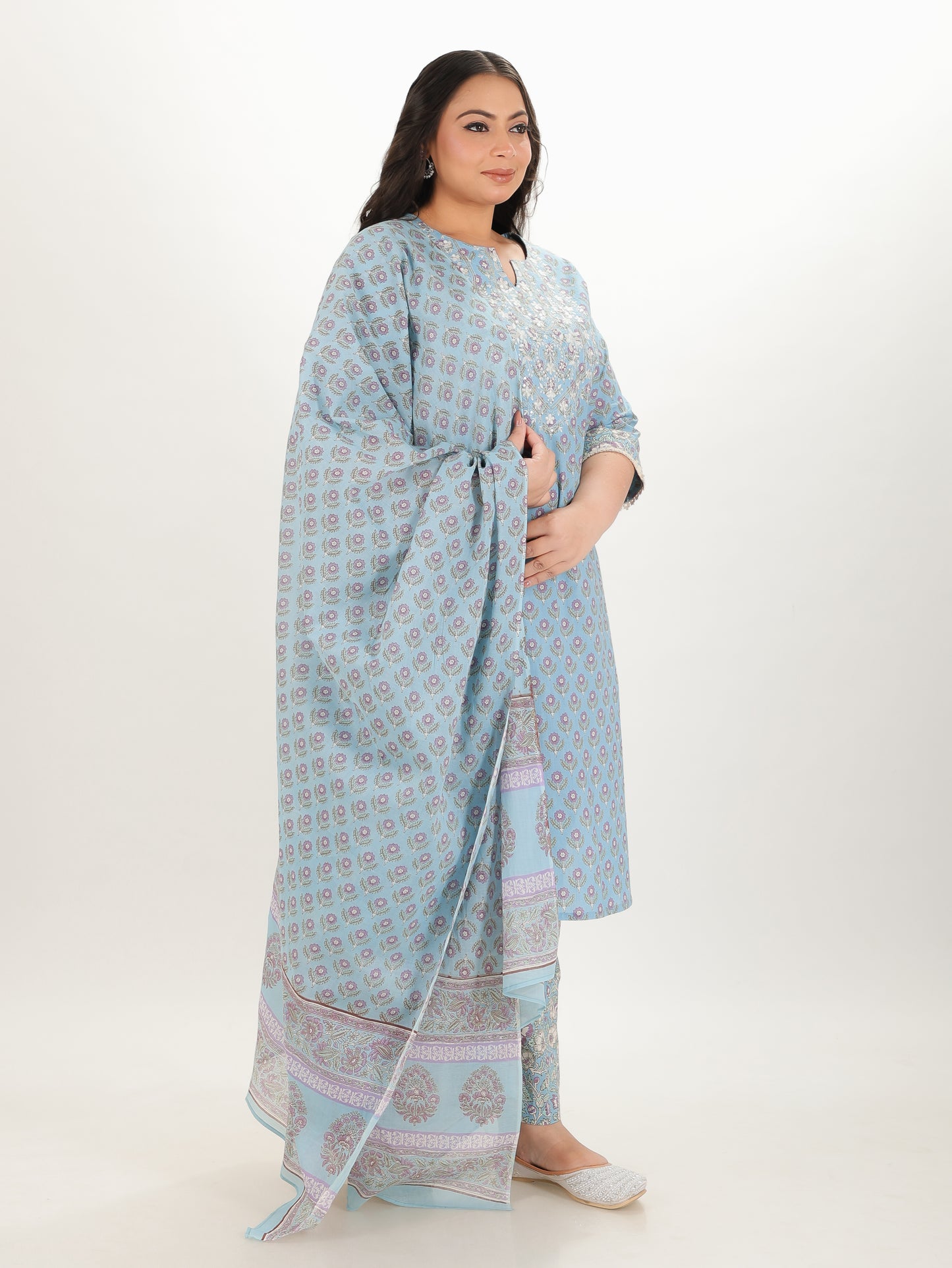 Voile Cotton Block Dupatta