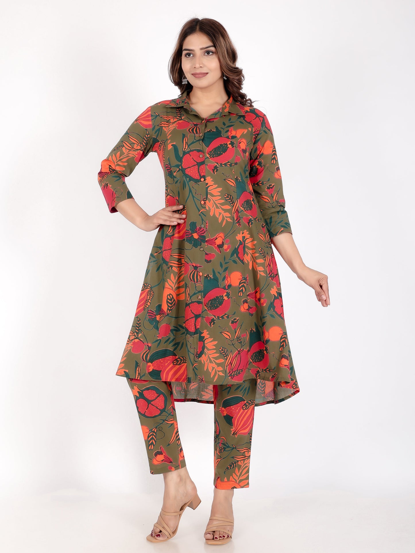 Soft Cotton Foliage Kurta