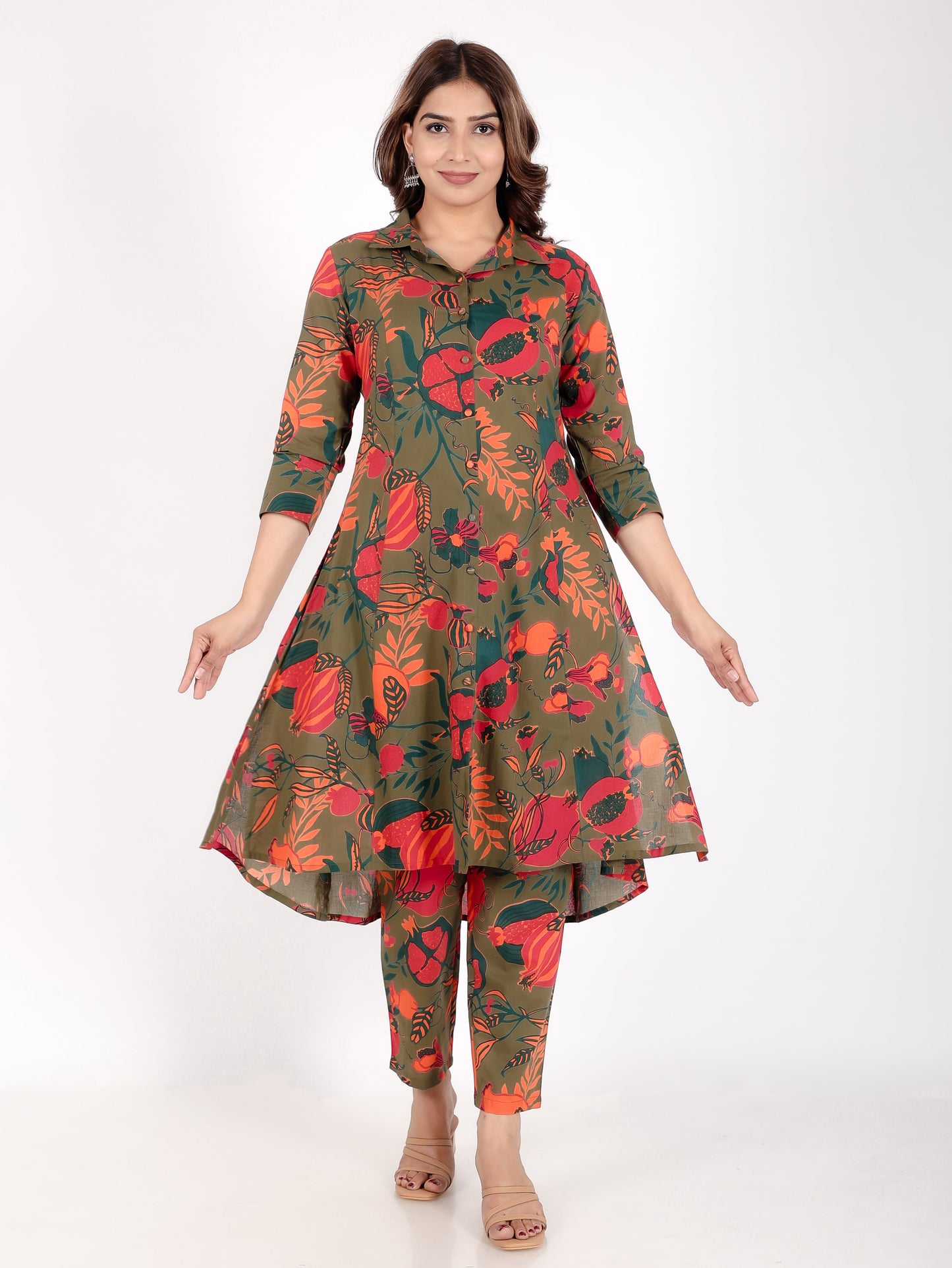 Soft Cotton Foliage Kurta