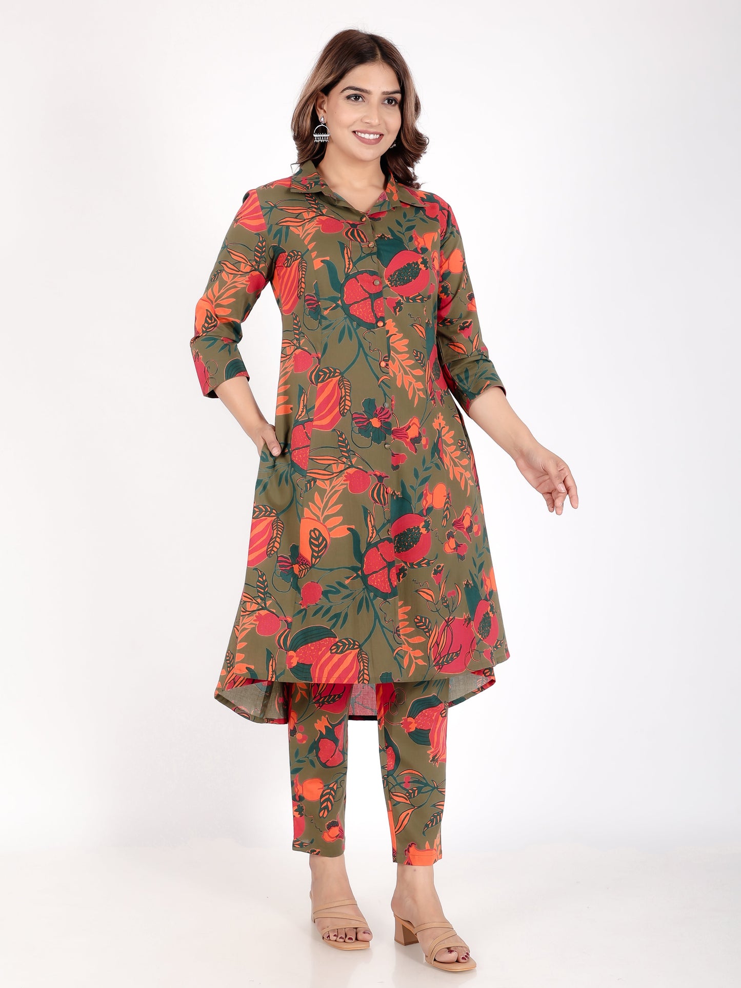 Soft Cotton Foliage Kurta