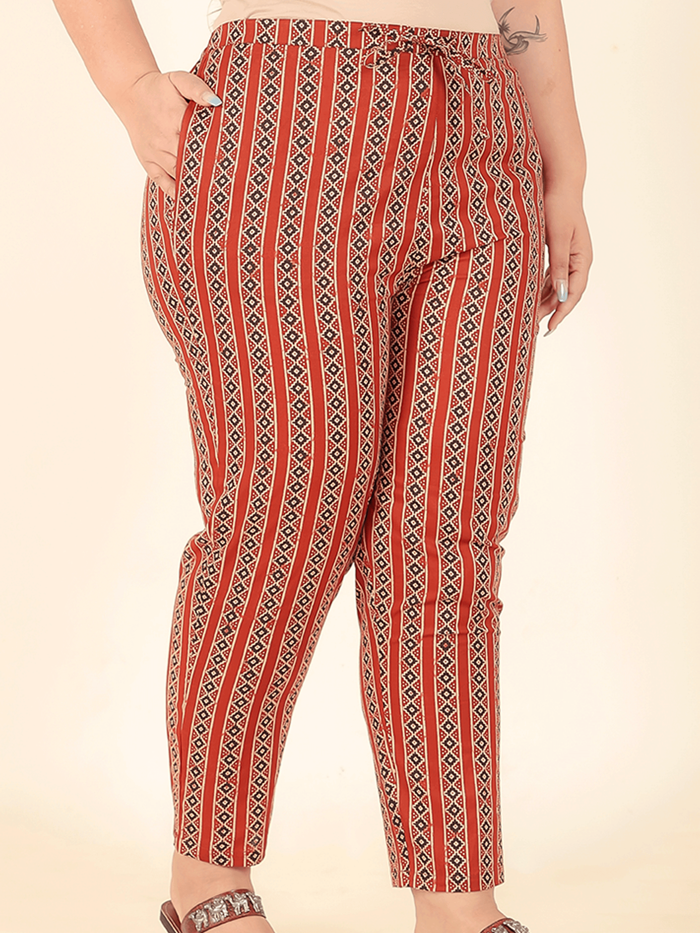 Soft Cotton Striped Pant