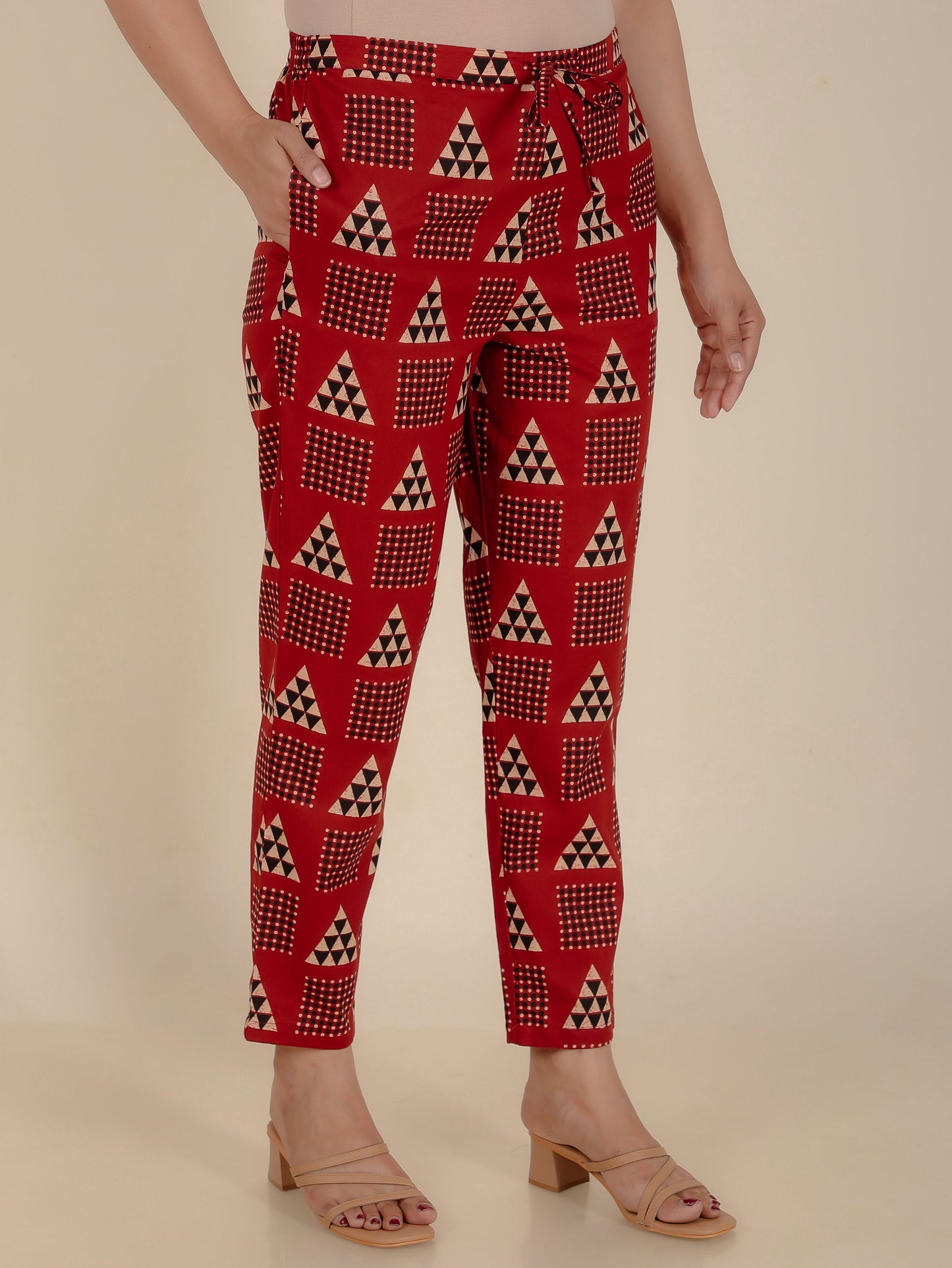 Soft Cotton Geometric Pant