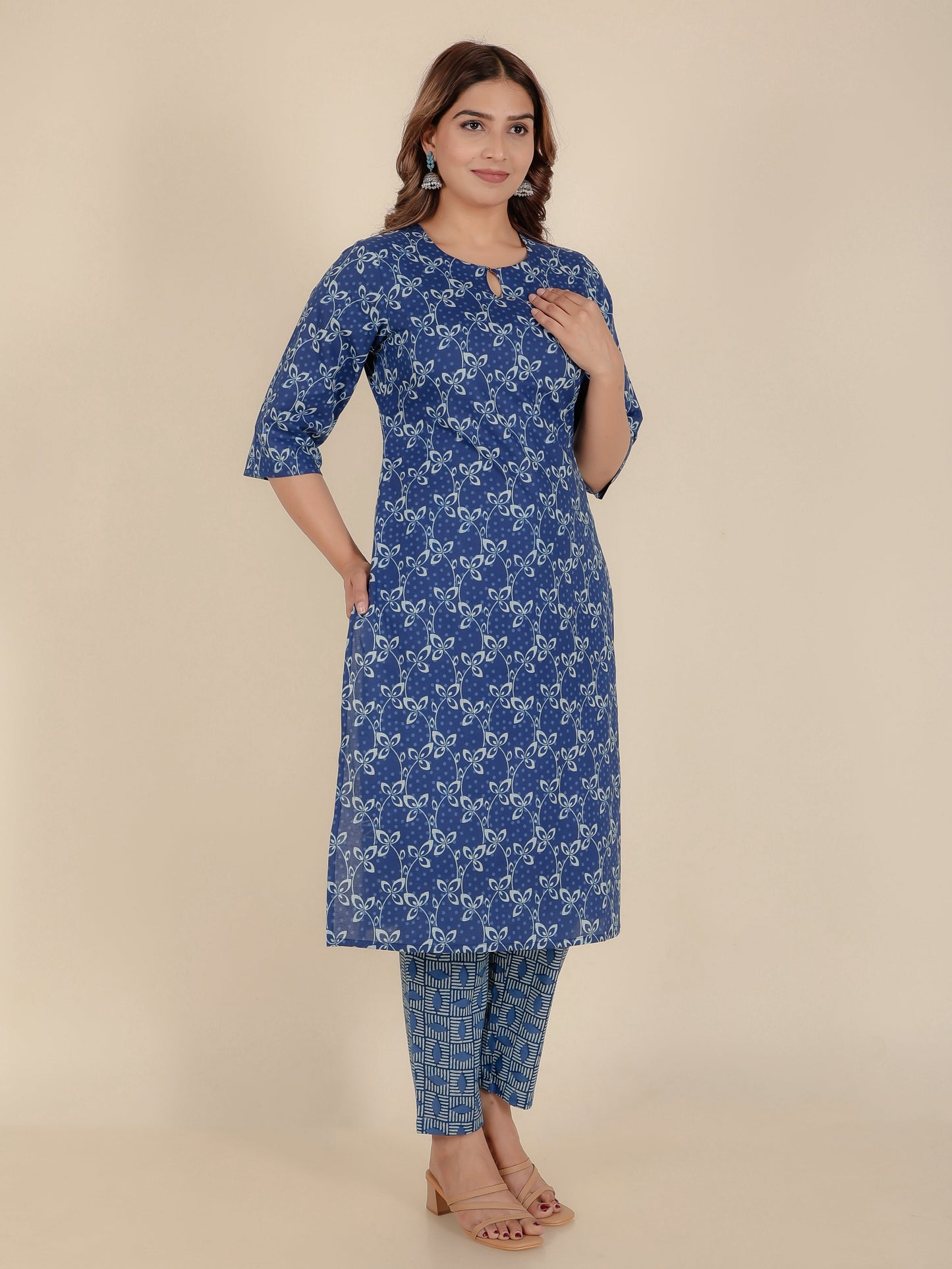 Soft Cotton Floral Kurta