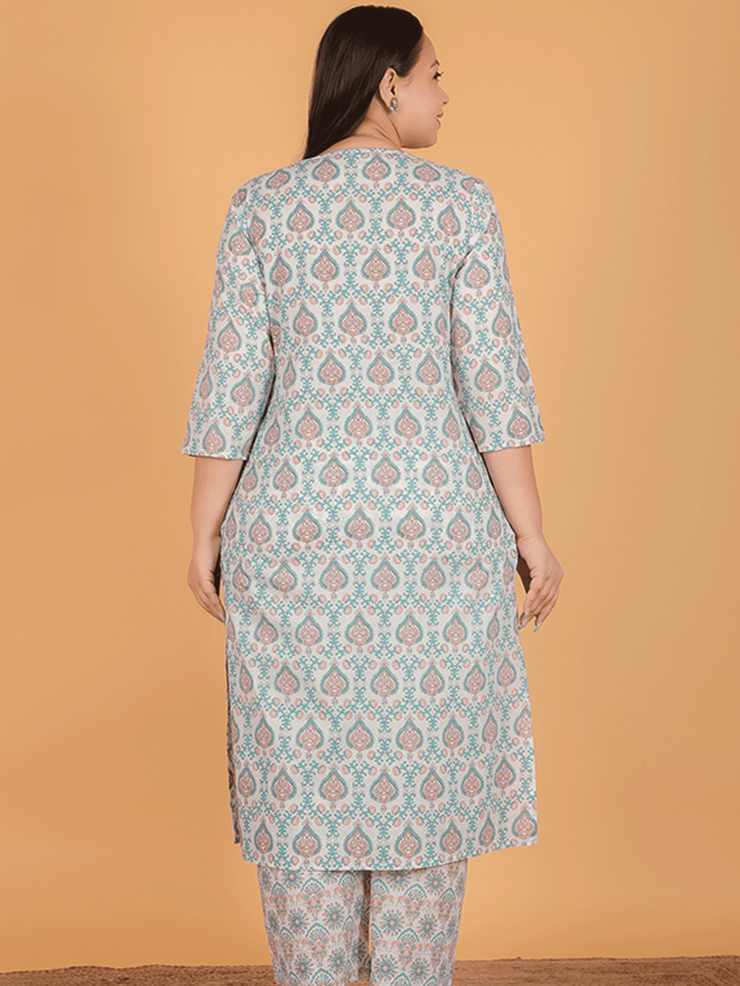 Soft Cotton Geometric Kurta