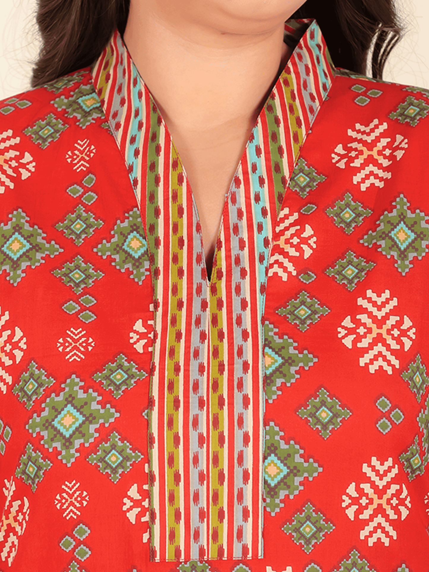 Soft Cotton Ikat Kurta