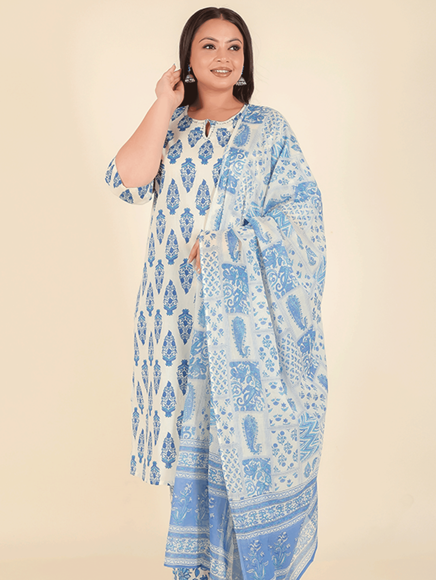 Soft Cotton Floral Kurta