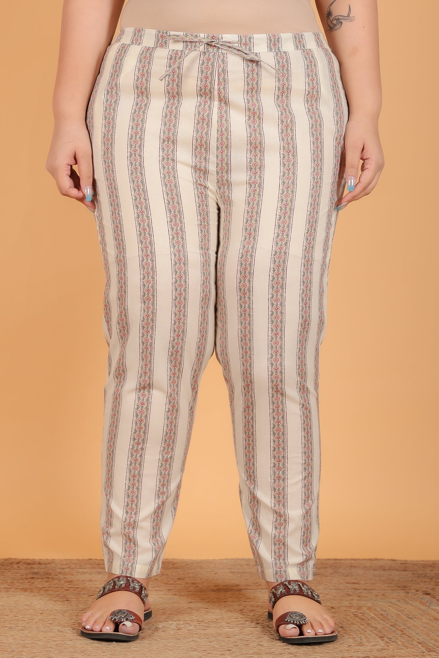 Soft Cotton Striped Pant