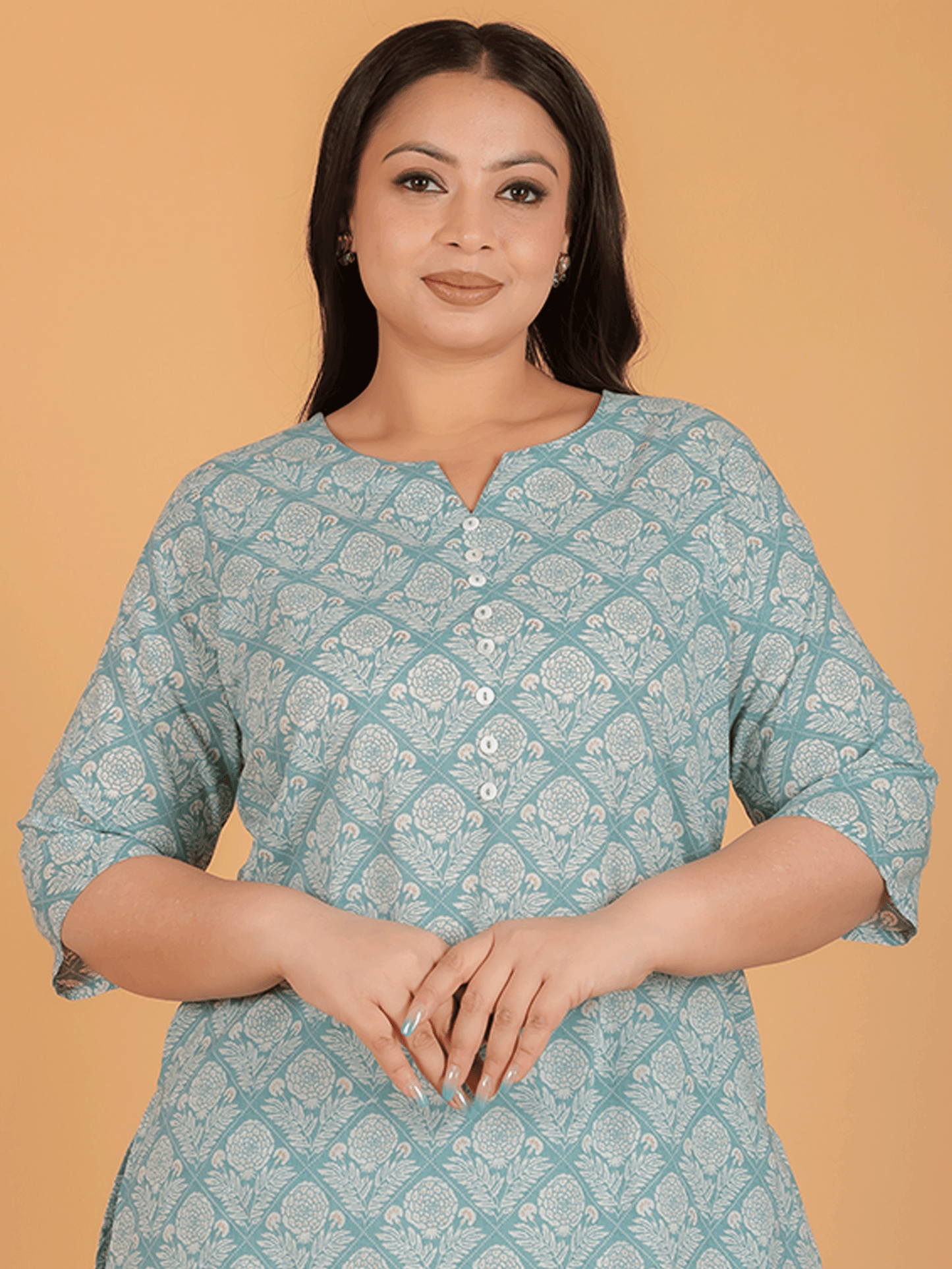 Soft Cotton Floral Kurta