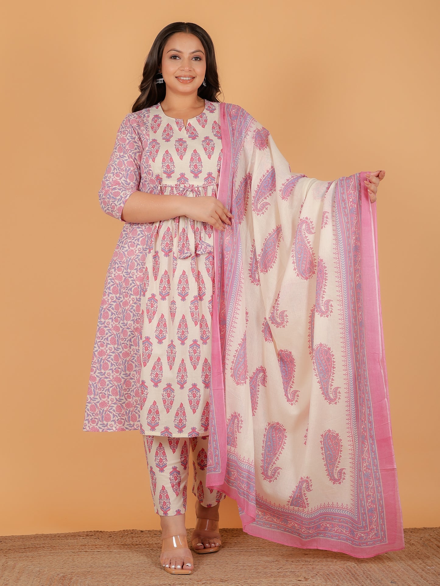 Soft Cotton Floral Kurta