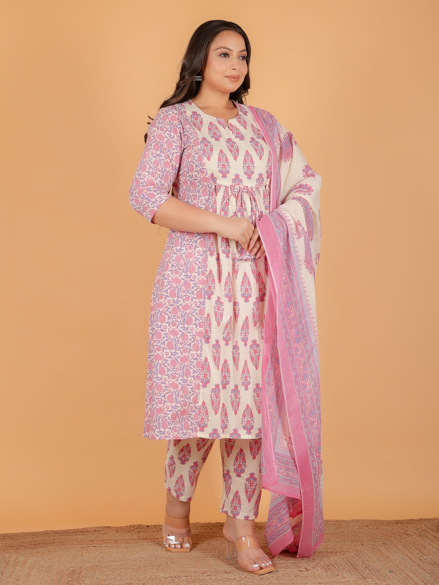 Soft Cotton Floral Kurta